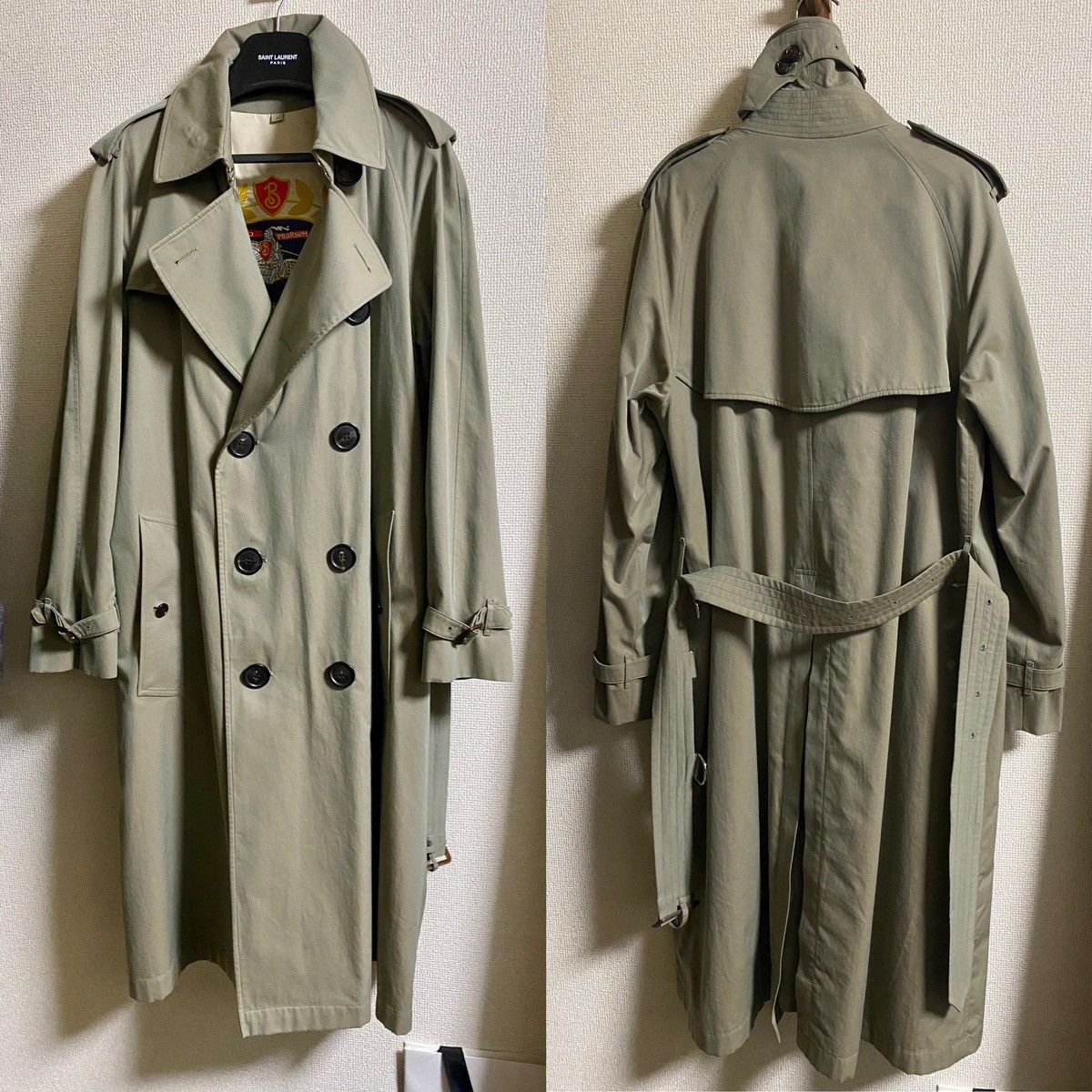 Image of Burberry London Beige Trench Coat 46, Men's (Size Small)