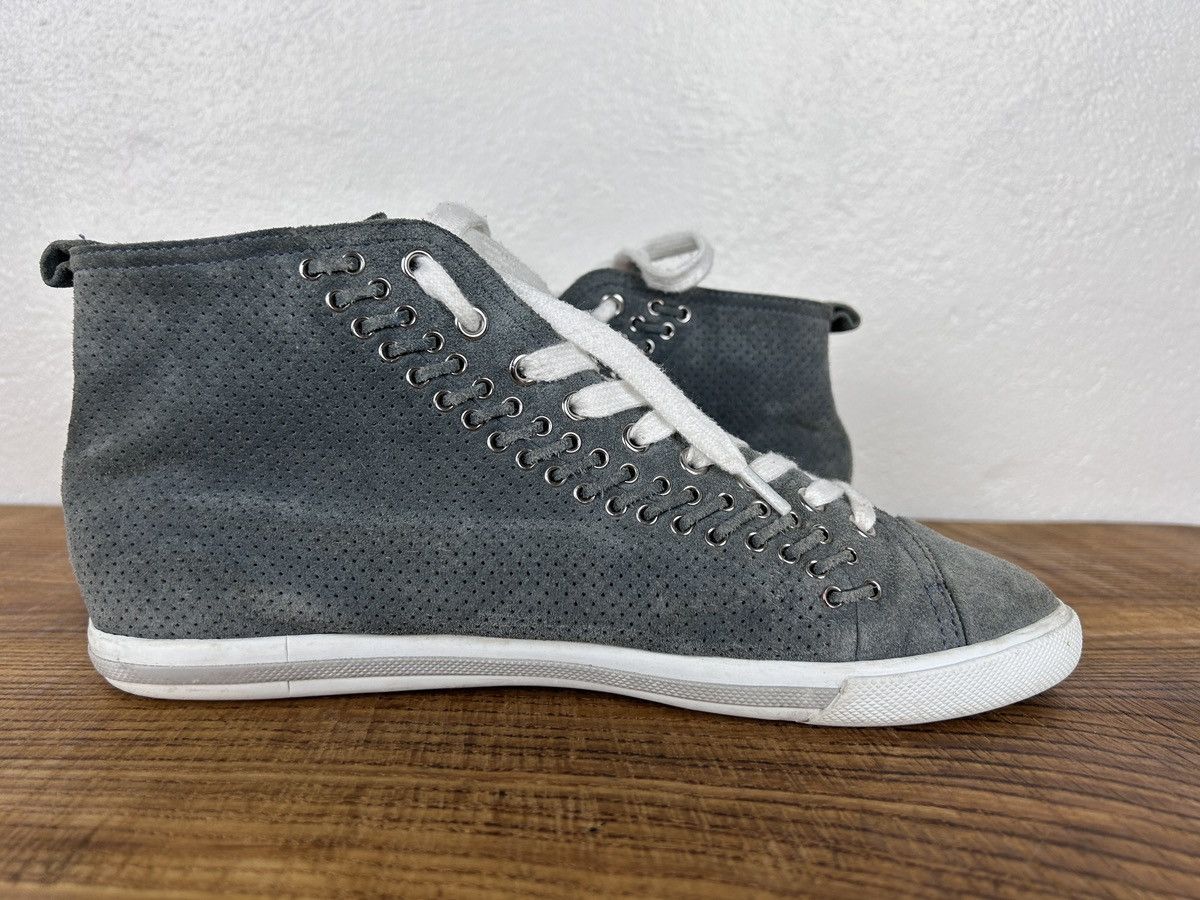 Prada Prada Sport Grey Suede Leather Eyelet Detail High Top 39 Size US 9 / IT 39 - 5 Thumbnail