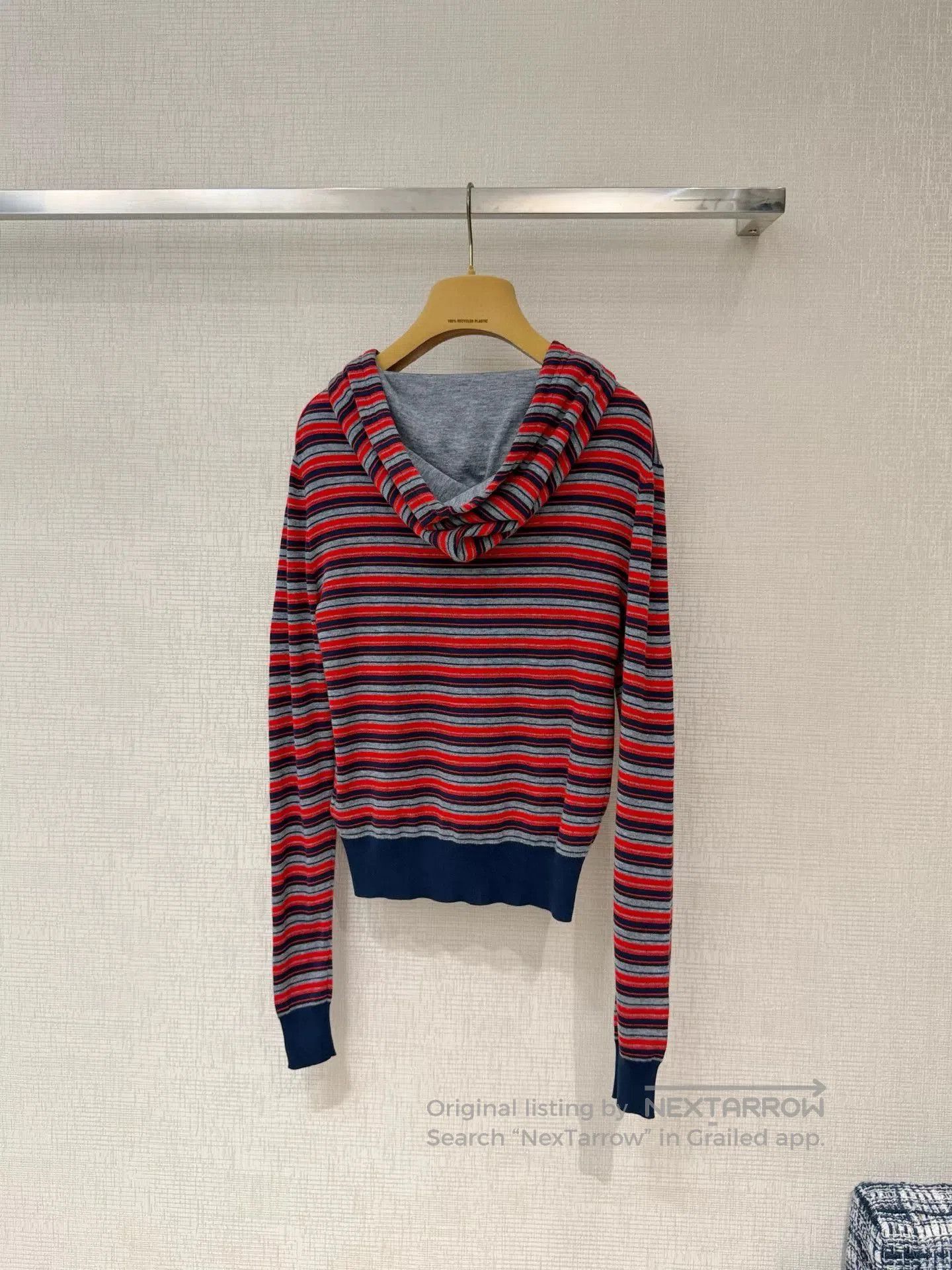 Miu Miu Miu Miu 26SS Striped Hooded Jacket. Size S / US 4 / IT 40 - 6 Thumbnail
