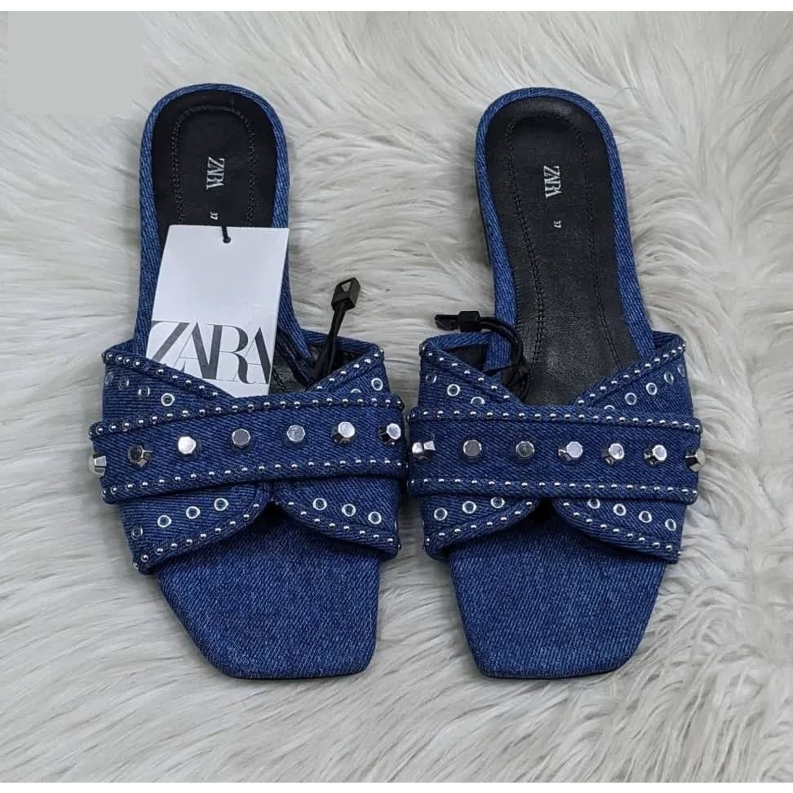 Zara ZARA Square Toe Flats NWT Size US 8 / IT 38 - 13 Thumbnail