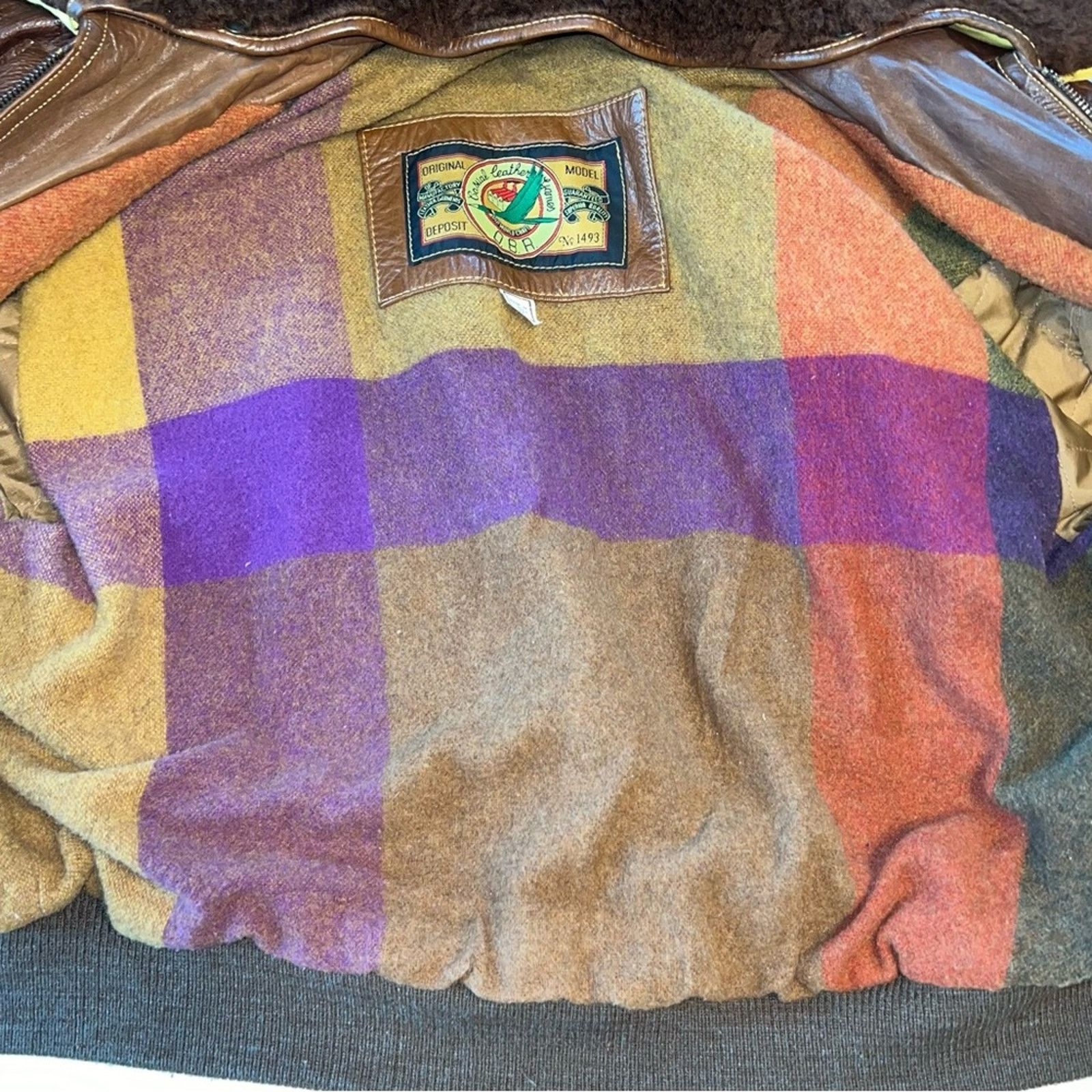 Vintage Fabulous Vintage OBR Leather Bomber Jacket! Size US M / EU 48-50 / 2 - 12 Thumbnail