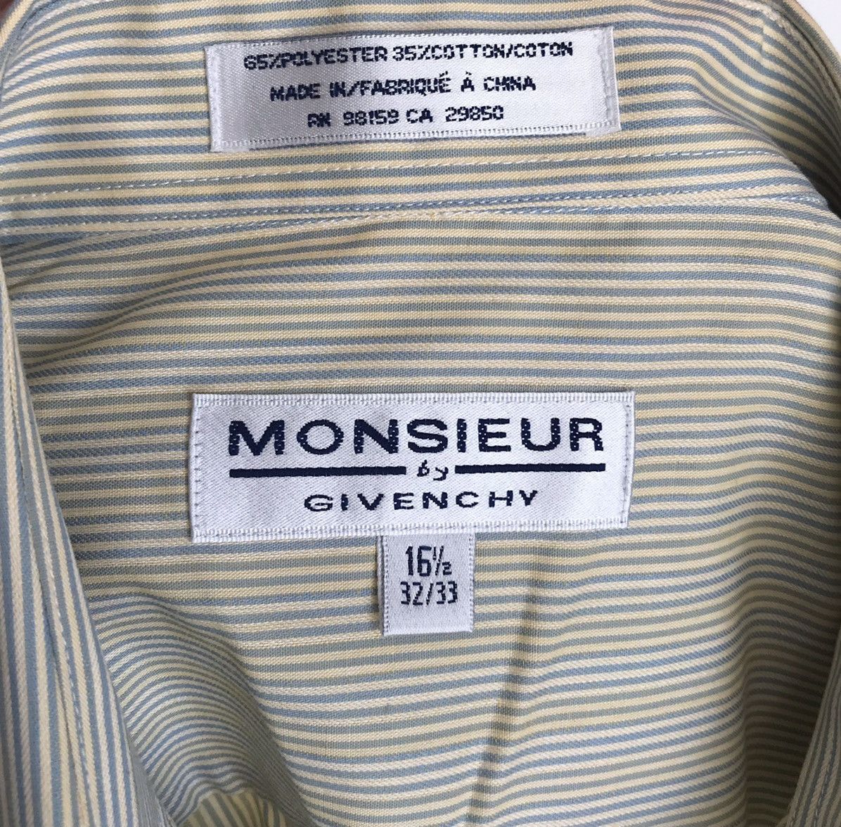 Givenchy Givenchy Vintage 90s Long Sleeve Shirt Mens Sz 16 1/2 Size US XL / EU 56 / 4 - 6 Thumbnail