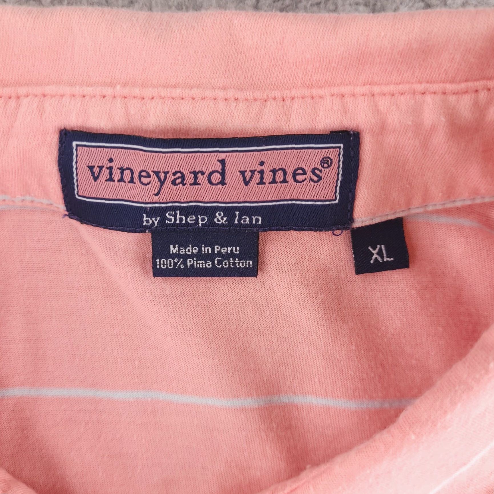 Vineyard Vines Vineyard Vines Shirt Mens XL Pink Polo Striped Collared Short Sleeve Size US XL / EU 56 / 4 - 3 Thumbnail