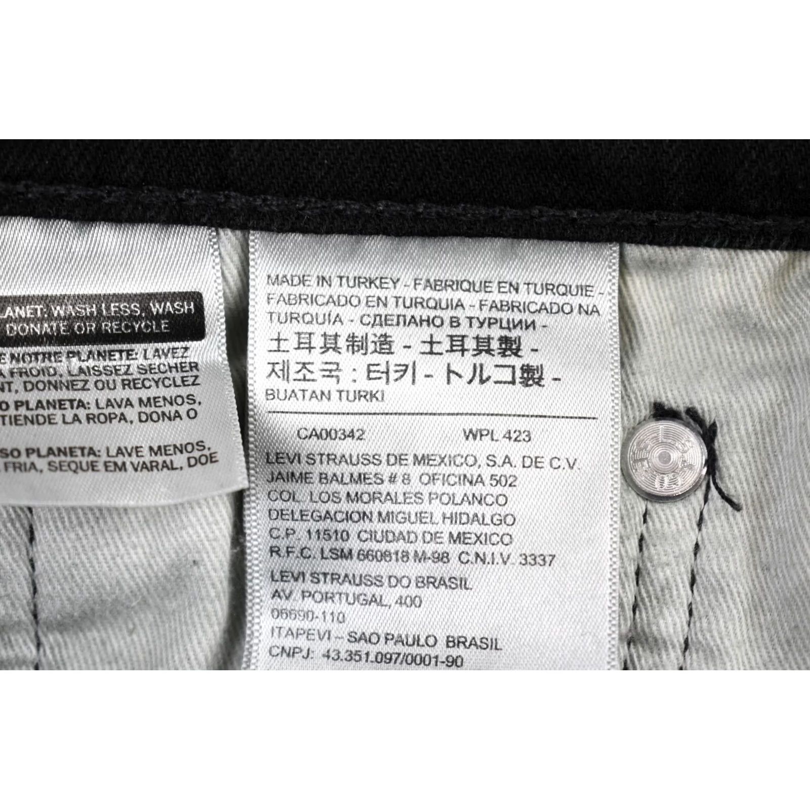 Vintage LEVI STRAUSS & CO. Mens Jeans 512 Slim Tapered Fit Black W33/~L31 Zip Fly Size US 33 - 6 Thumbnail