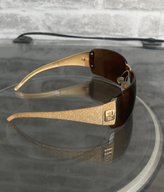 Fendi × Vintage Fendi Sunglasses Gold Mask Vintage Size ONE SIZE - 5 Thumbnail