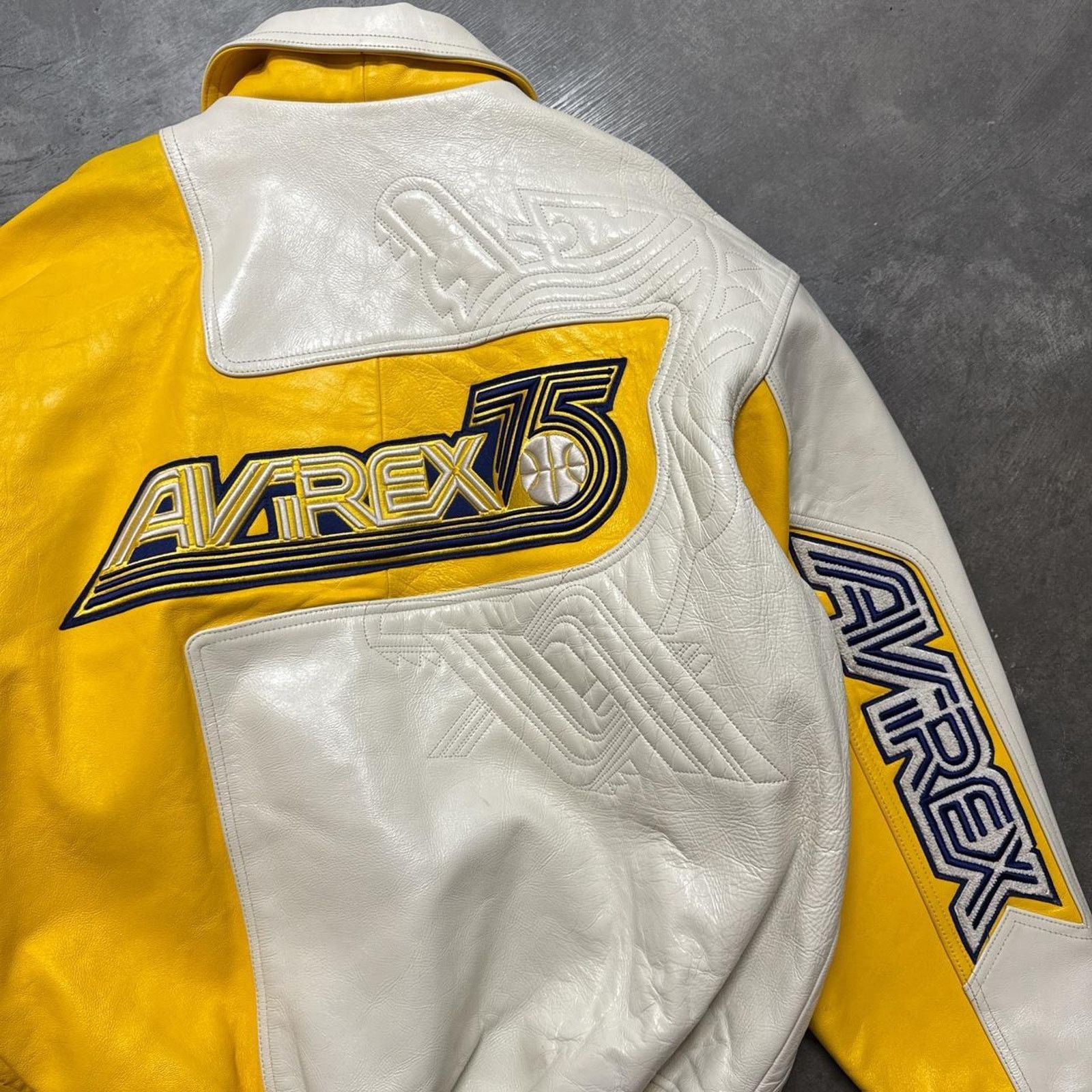 Avirex × Vintage Vintage Avirex New York Varsity Rap HipHop Leather Jacket Size US XXL / EU 58 / 5 - 6 Thumbnail