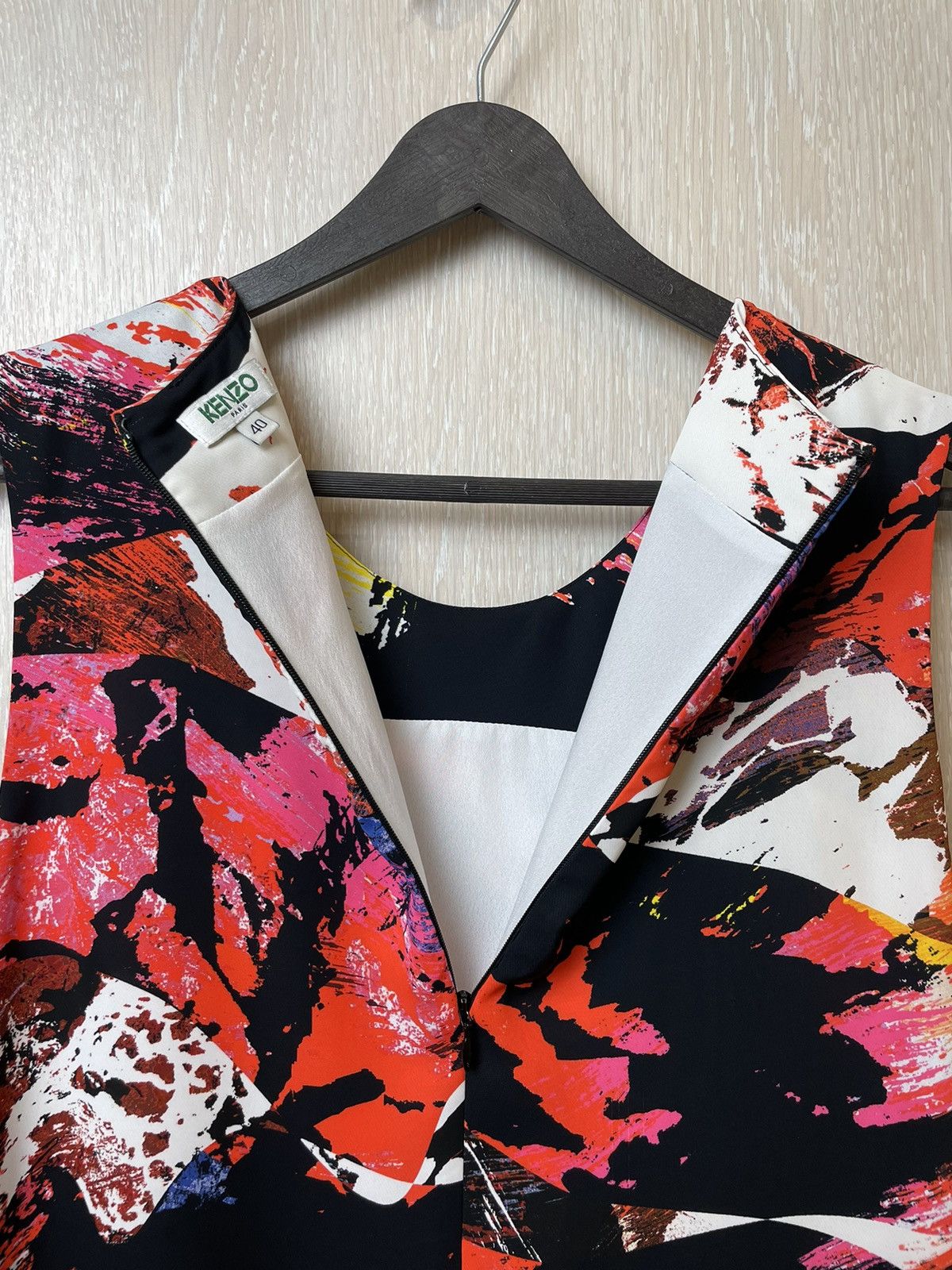 Designer × Kenzo KENZO Sleeveless Abstract Mini Dress Size M / US 6-8 / IT 42-44 - 5 Thumbnail