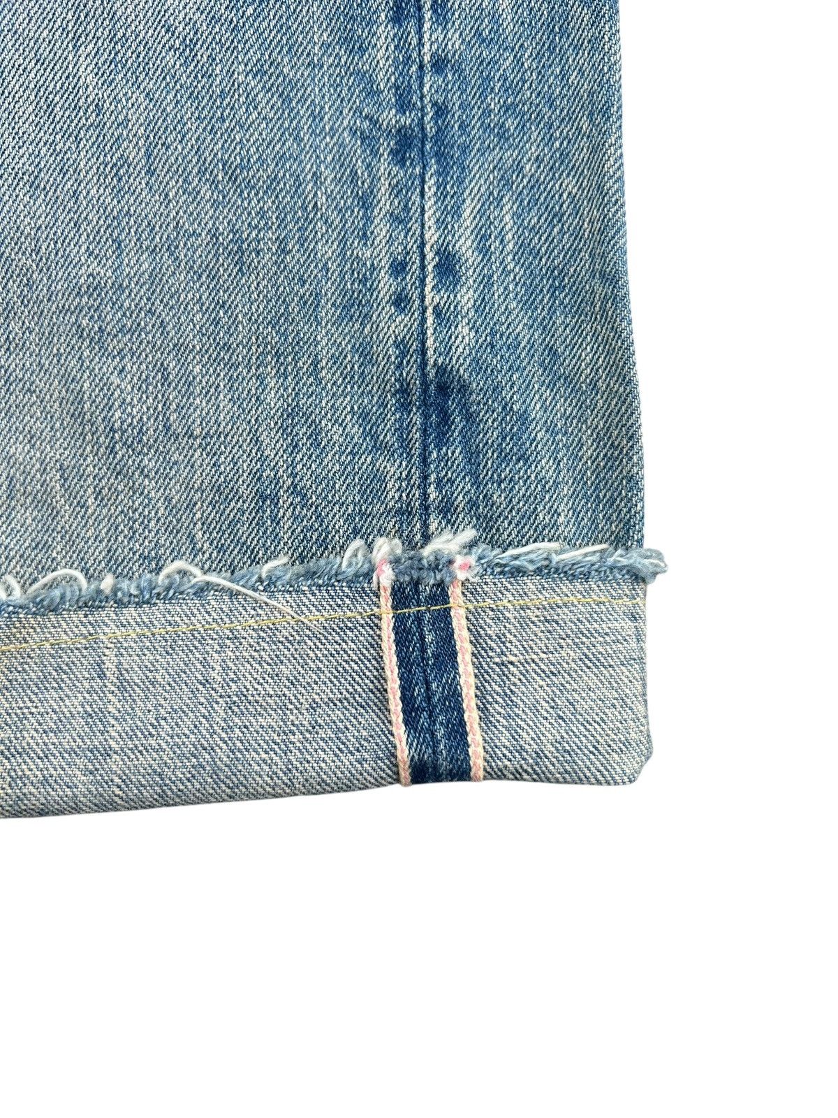 Kapital × Sugar Cane × Vintage Vintage Sugar Cane Selvedge Distressed Short Denim Jeans Size US 28 / EU 44 - 3 Thumbnail