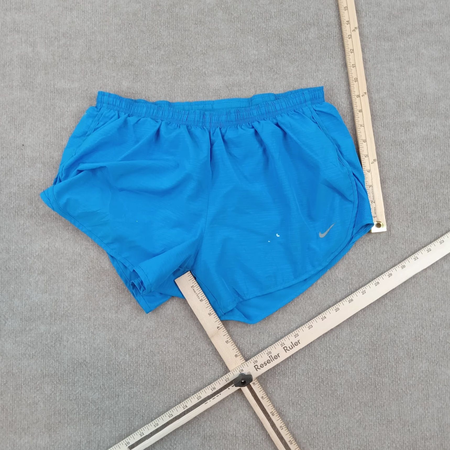 Nike Nike Shorts Womens Large Blue Dri Fit Lined Elastic Waist Drawstring Running Size 30" / US 8 / IT 44 - 2 Thumbnail
