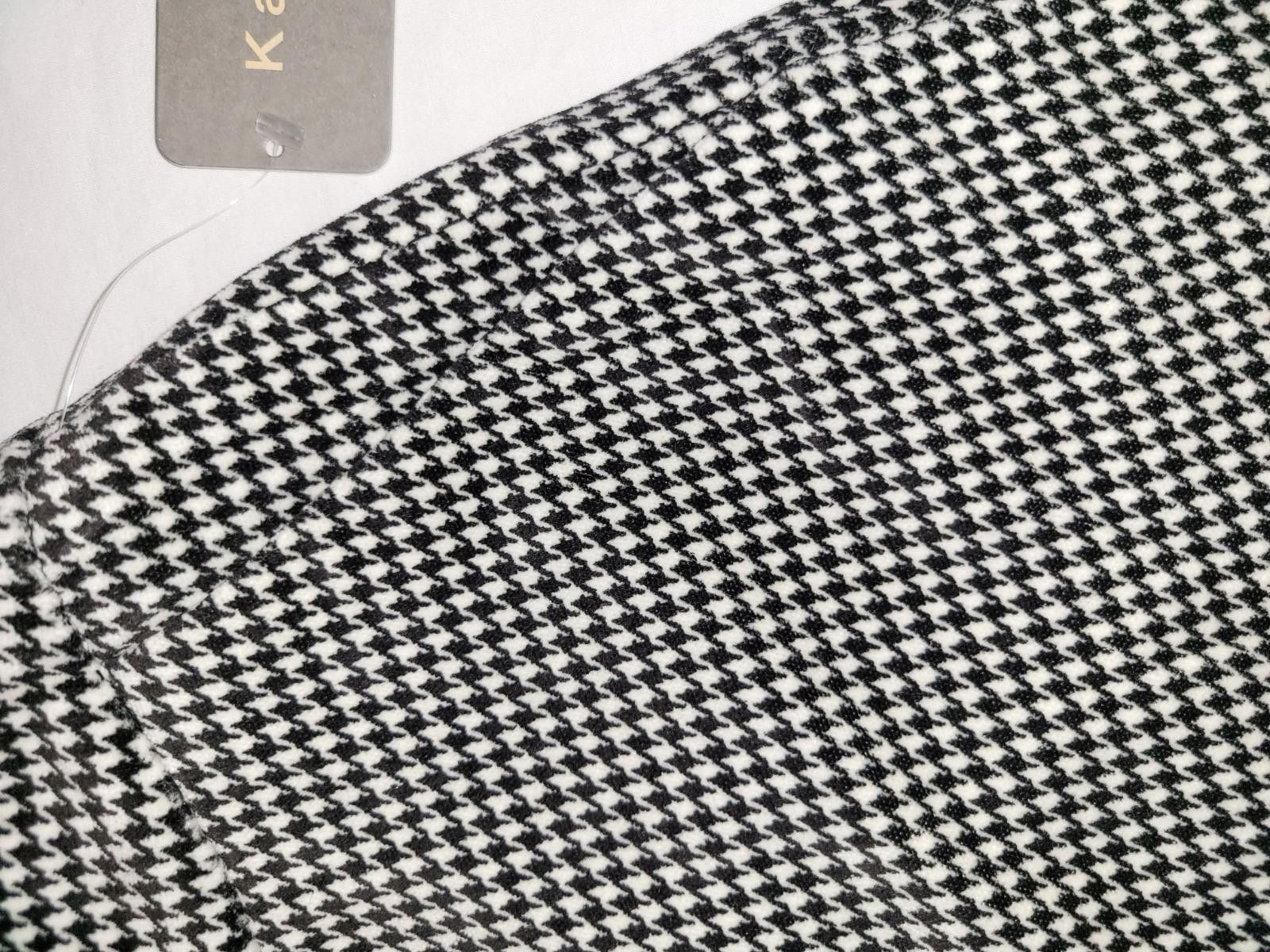 Designer Kate Hill blk. and wht. houndstooth women's dress pants 16 Size 38" / US 16 / IT 52 - 5 Thumbnail