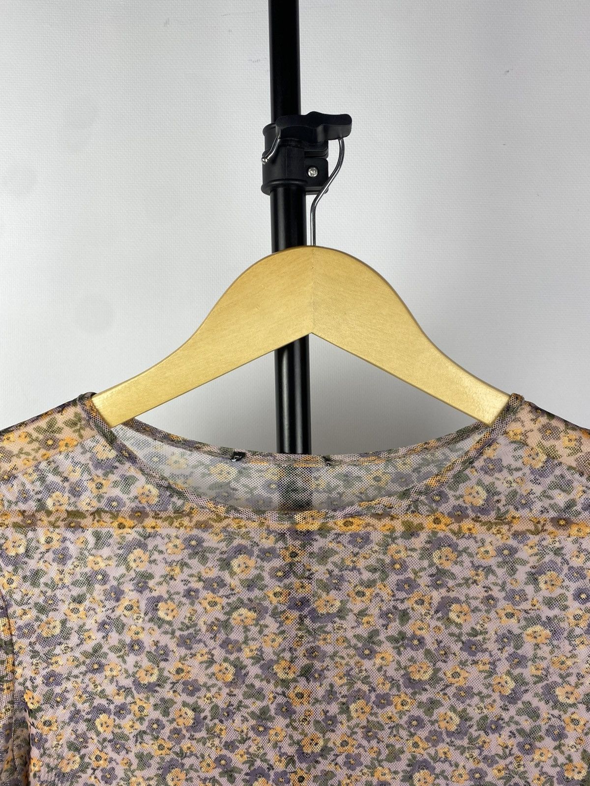 Designer × Japanese Brand × Vintage Save The Queen Jean Paul Gaultier Style Floral Mesh Blouses Size S / US 4 / IT 40 - 2 Thumbnail