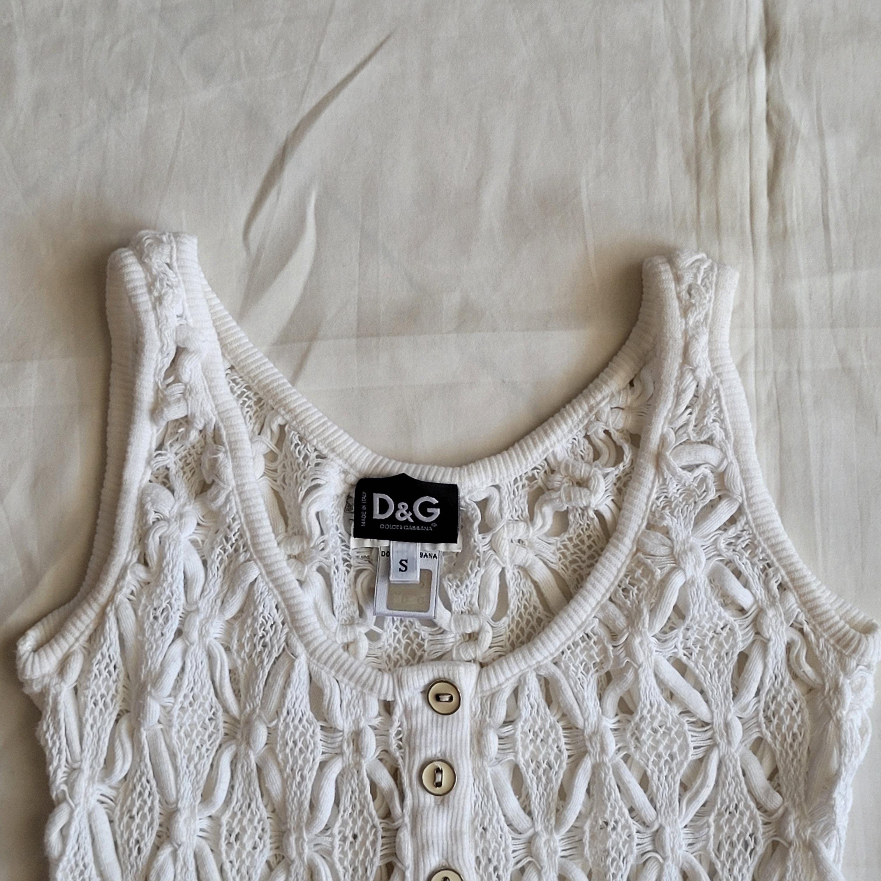Dolce & Gabbana Early 2000s D&G openwork tank top Size S / US 4 / IT 40 - 5 Thumbnail