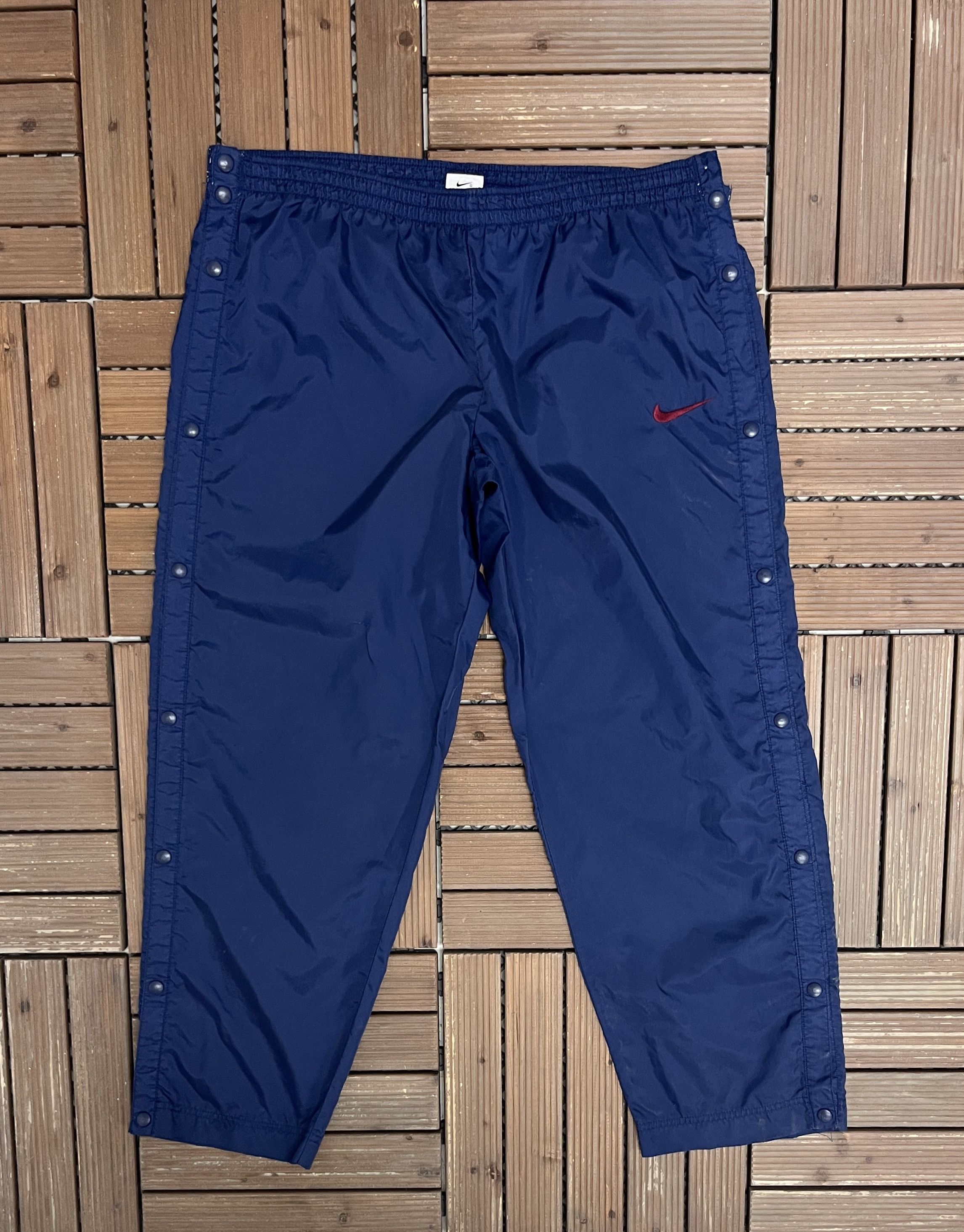 Nike × Vintage Nike Embroidered Graphic Vintage Tear Away Track Pants Size US 34 / EU 50 - 2 Thumbnail