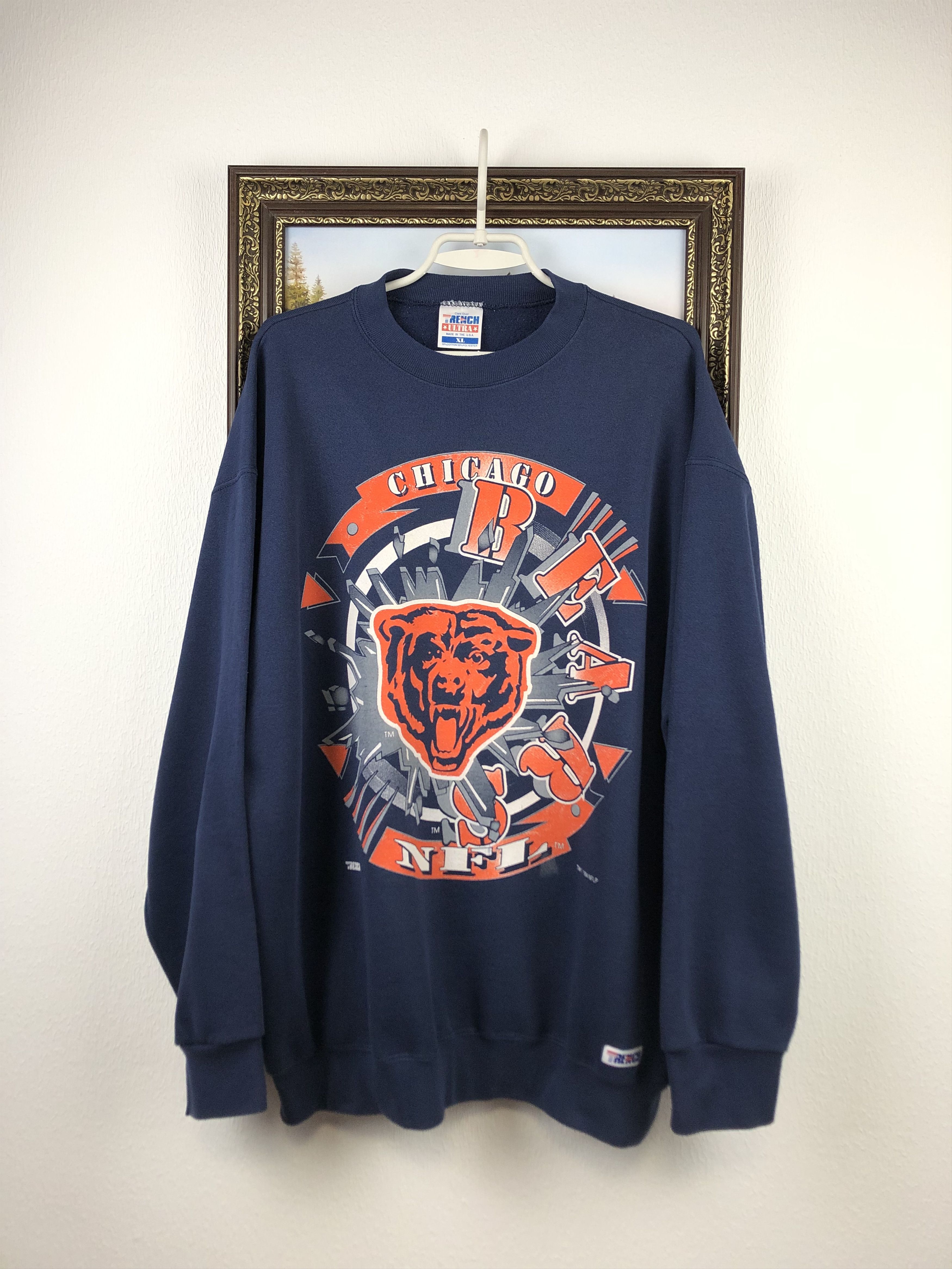 Vintage Vintage 90s Chicago Bears Graphic Crewneck Sweatshirt Rare Size US XL / EU 56 / 4 - 1 Thumbnail