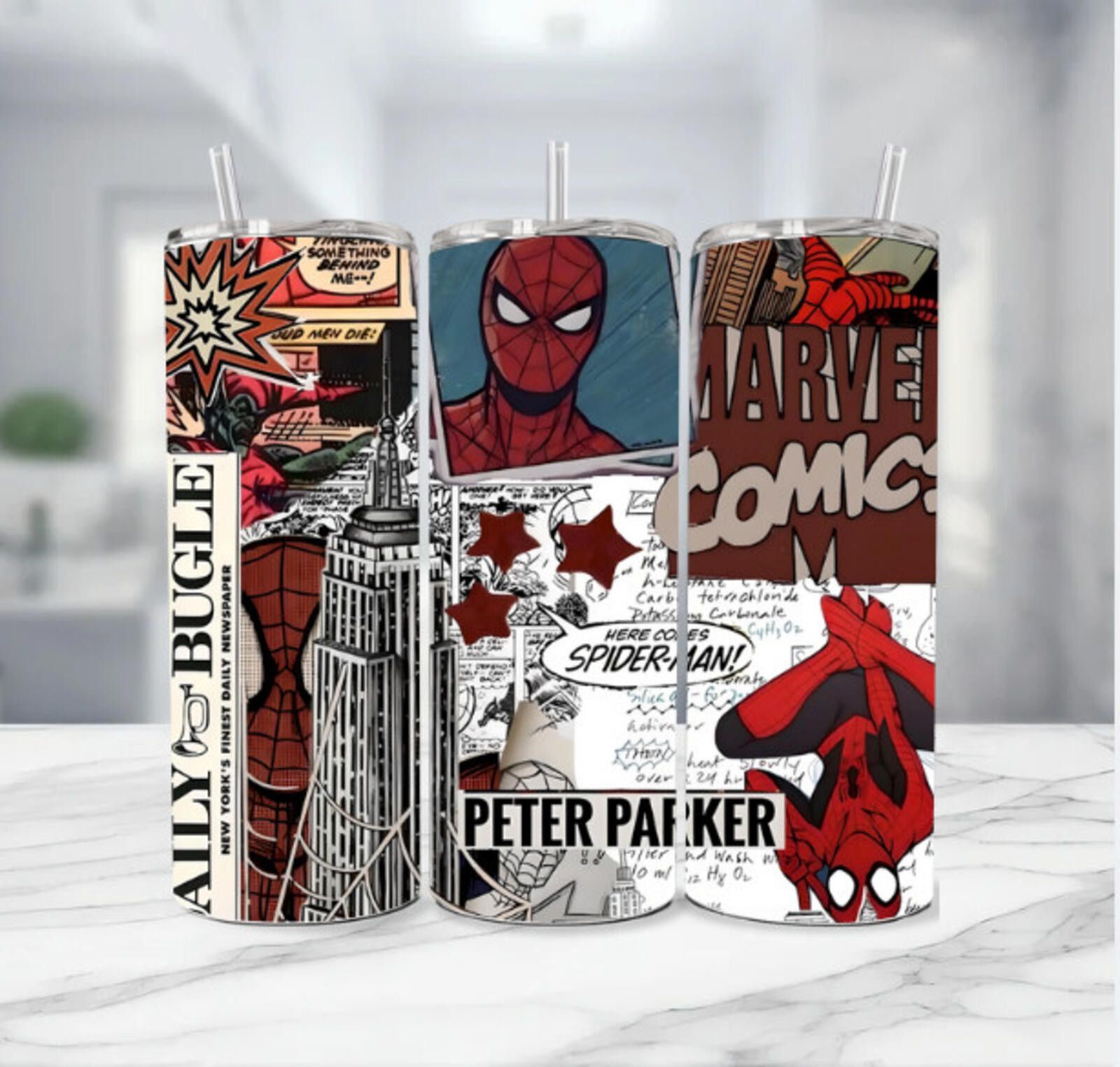 Other Spider-Man Peter Parker Stainless Steel Tumbler 20 Oz Comics Size ONE SIZE - 1 Thumbnail