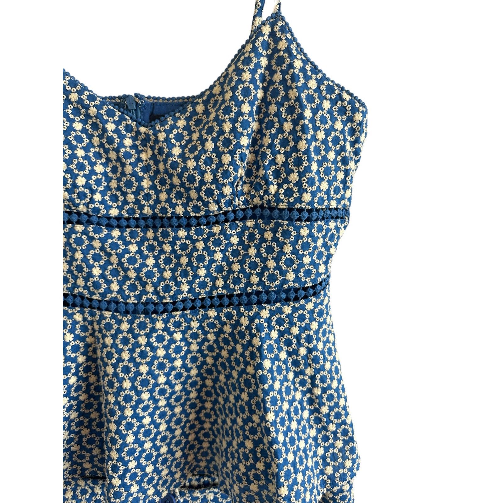 Other Blue White Floral Embroidered Blouse Shorts Set - Medium Size 30" / US 8 / IT 44 - 7 Thumbnail