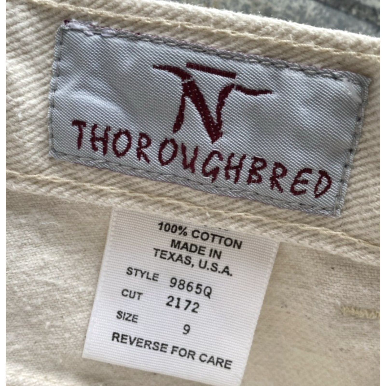 Vintage VINTAGE Thoroughbred Jeans Pants Women 9 White/Cream USA 90s Cowboy Southwestern Regular Size Jeans Womens Size 30" / US 8 / IT 44 - 6 Thumbnail