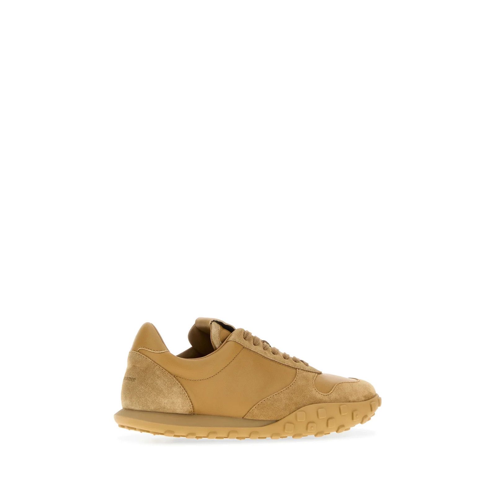 JIL SANDER Moon Brown Leather And Suede Sneakers New & Authe