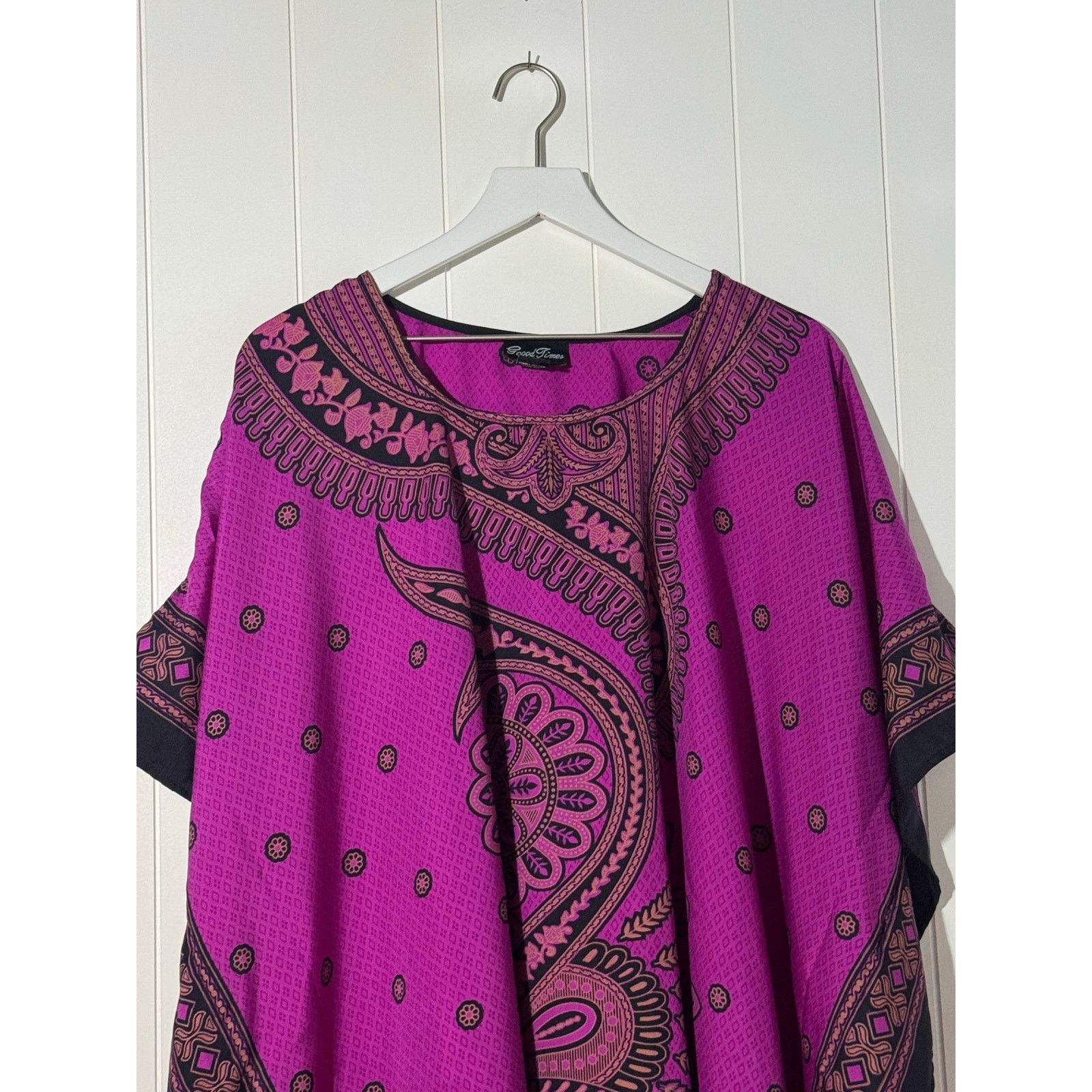 Other Good Times Magenta Kaftan Cover-Up One Size Tunic Dress Size ONE SIZE - 4 Thumbnail