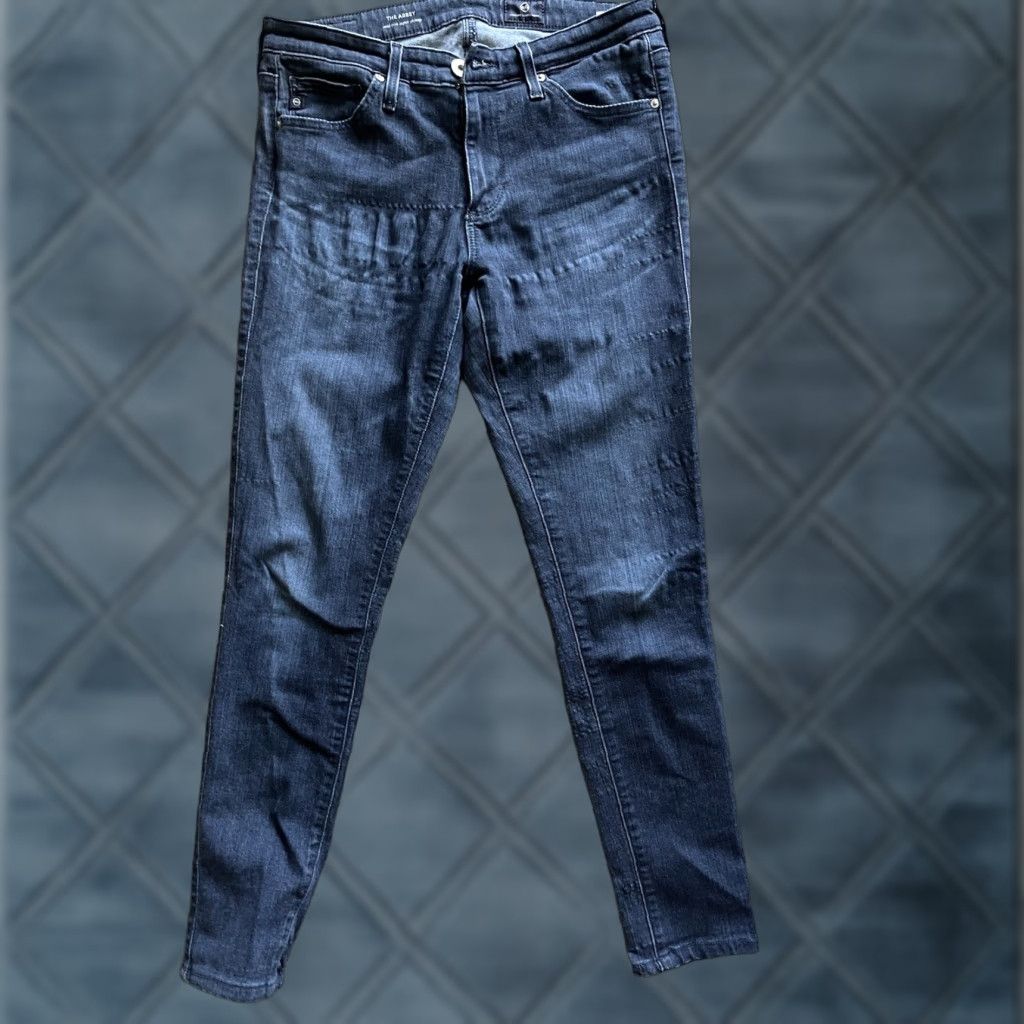 Denime AG Adriano Goldschmied The Abbey Skinny Ankle Denim Jeans Size 26 Blue Inseam 26" Womens Size ONE SIZE - 1 Thumbnail