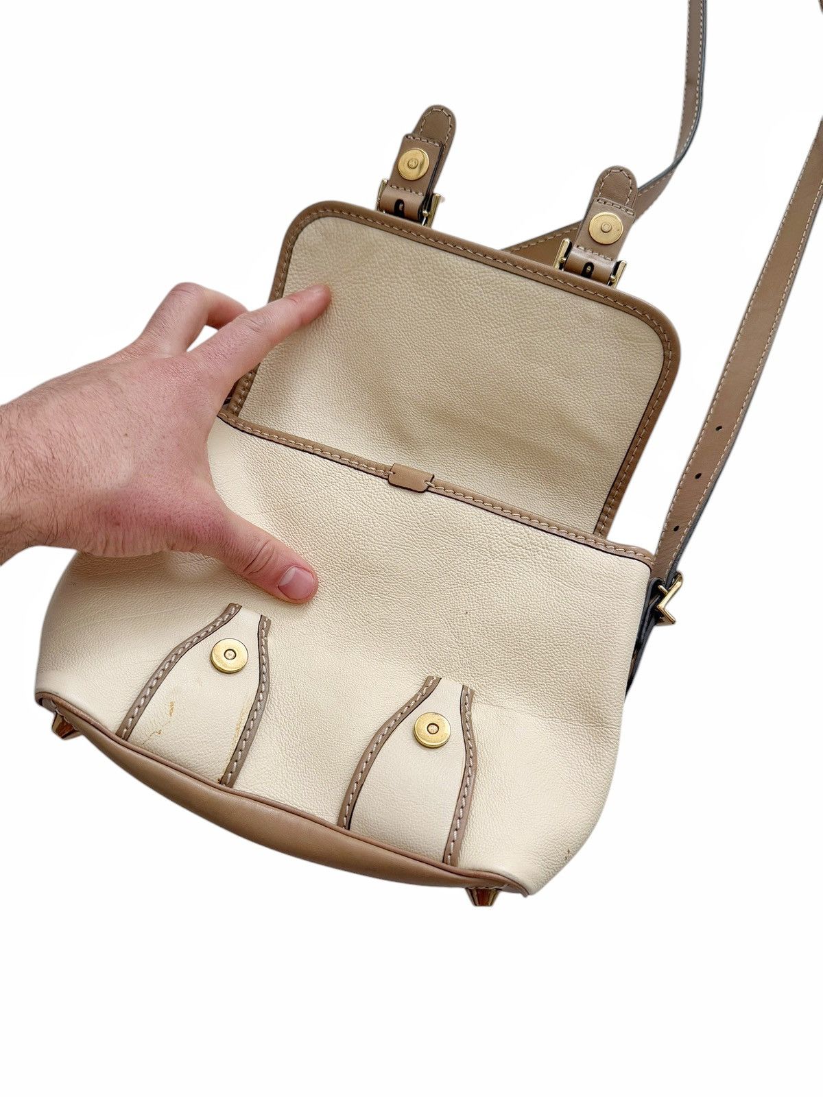 Chloe Susan Crossbody Cream Leather Bag Size ONE SIZE - 6 Thumbnail