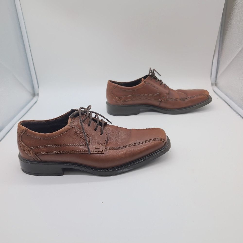 Ecco Ecco Sz 9 Classic Oxford Light Brown Leather Men's Shoes Mi Size US 9 / EU 42 - 8 Thumbnail