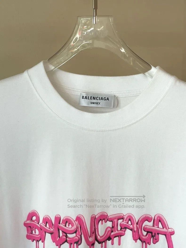 Balenciaga Balenciaga Jelly Dissolve Logo Printed White Short Sleeve Size US M / EU 48-50 / 2 - 4 Thumbnail