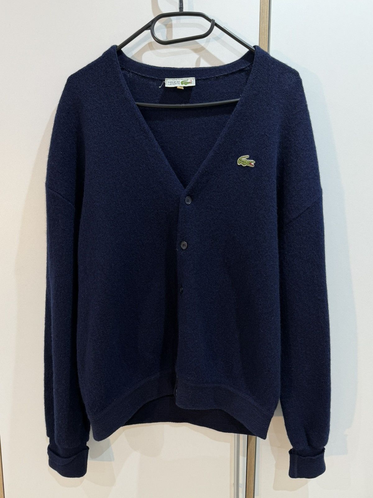 Lacoste Vintage Chemise Lacoste Wool Cardigan Navy Size US M / EU 48-50 / 2 - 1 Thumbnail