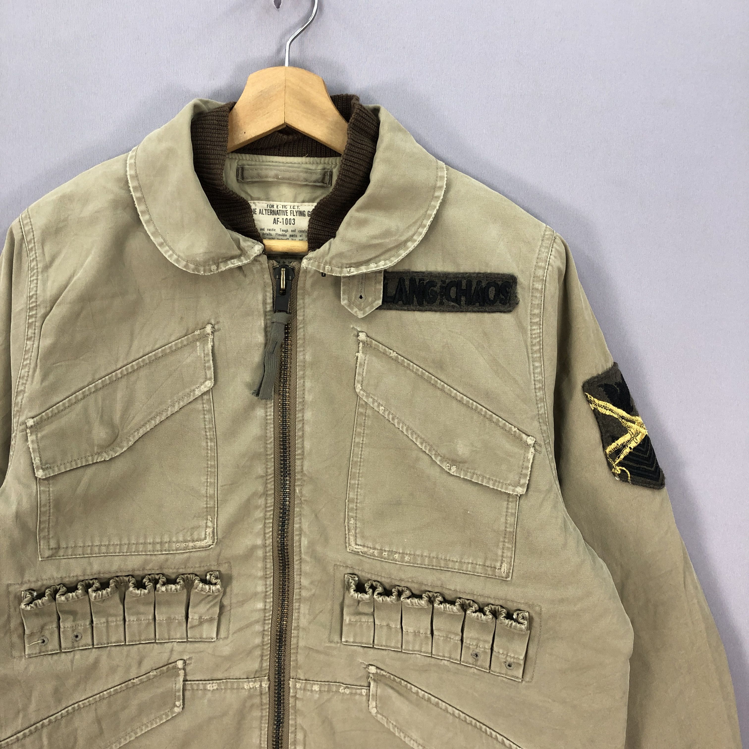 Japanese Brand Vintage RNA Flying Gear AF 1003 Punk Military Army Jacket Size US L / EU 52-54 / 3 - 3 Thumbnail