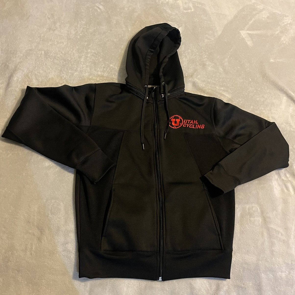 Independent Trading Co. Utah Cycling Jacket Men Small Black Full Zip Athletic Hooded Size US S / EU 44-46 / 1 - 1 Thumbnail