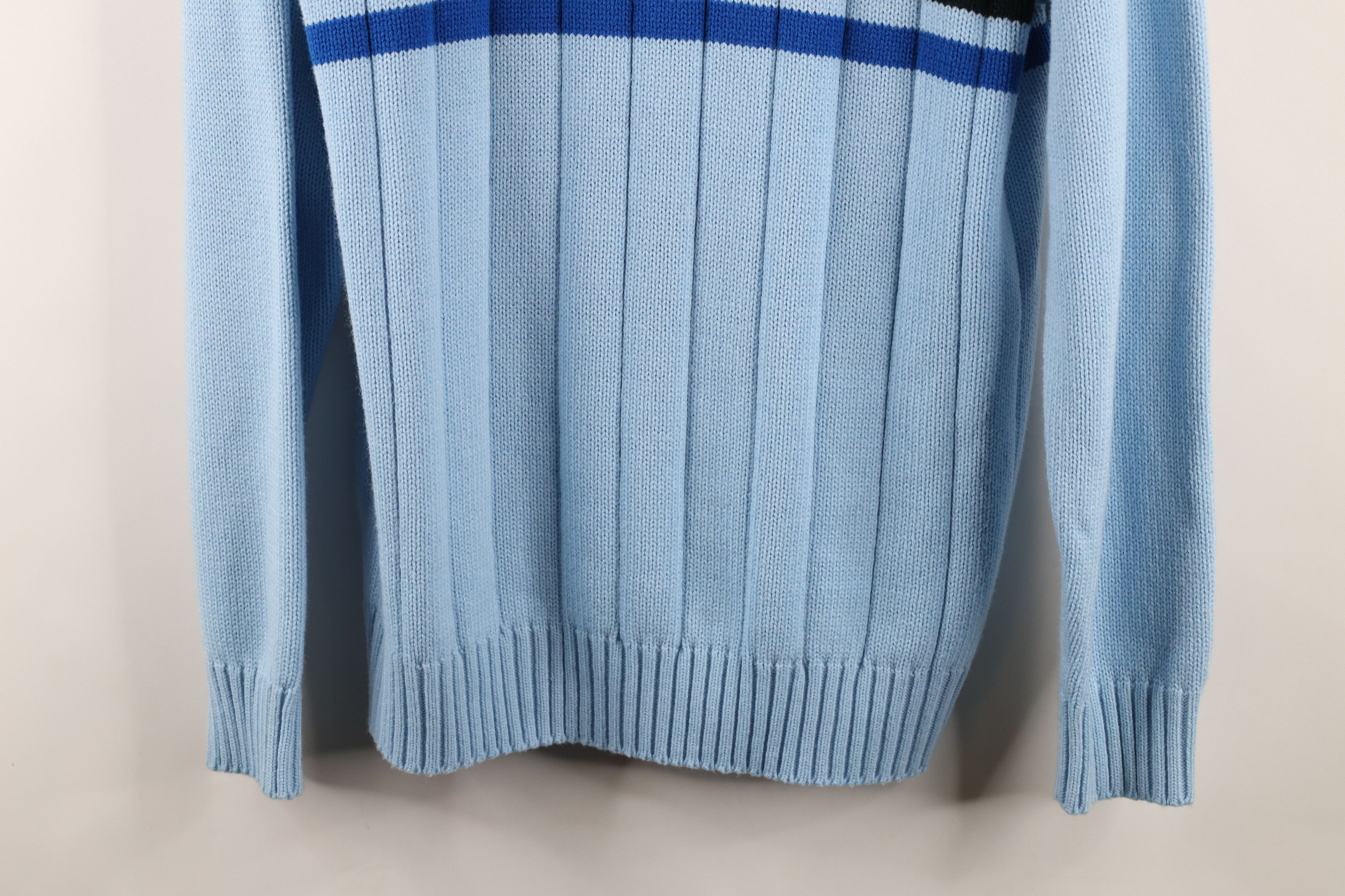 Southpole × Vintage Vintage 90s Southpole Striped Knit Half Zip Pullover Sweater Size US M / EU 48-50 / 2 - 3 Thumbnail