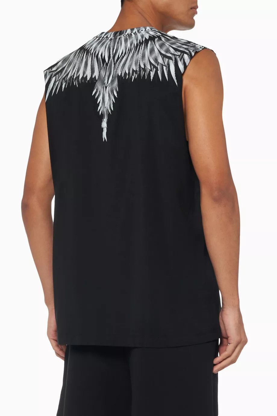 Marcelo Burlon o1mle0225 Sharp Wings Basic Tank Top in Black & White Size US M / EU 48-50 / 2 - 3 Thumbnail