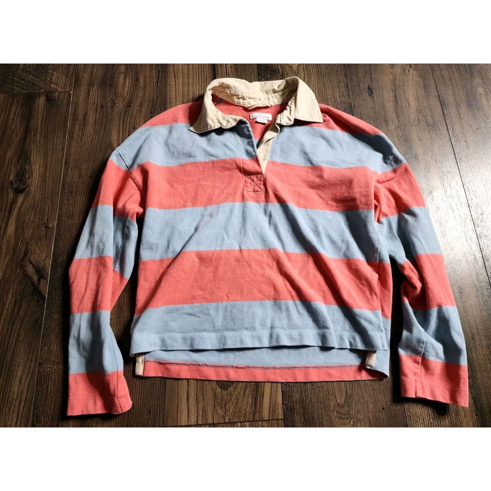 Vintage VINTAGE L.L. Bean Womens XS Rugby Striped Long Sleeve Polo Shirt Size XS / US 0-2 / IT 36-38 - 6 Thumbnail