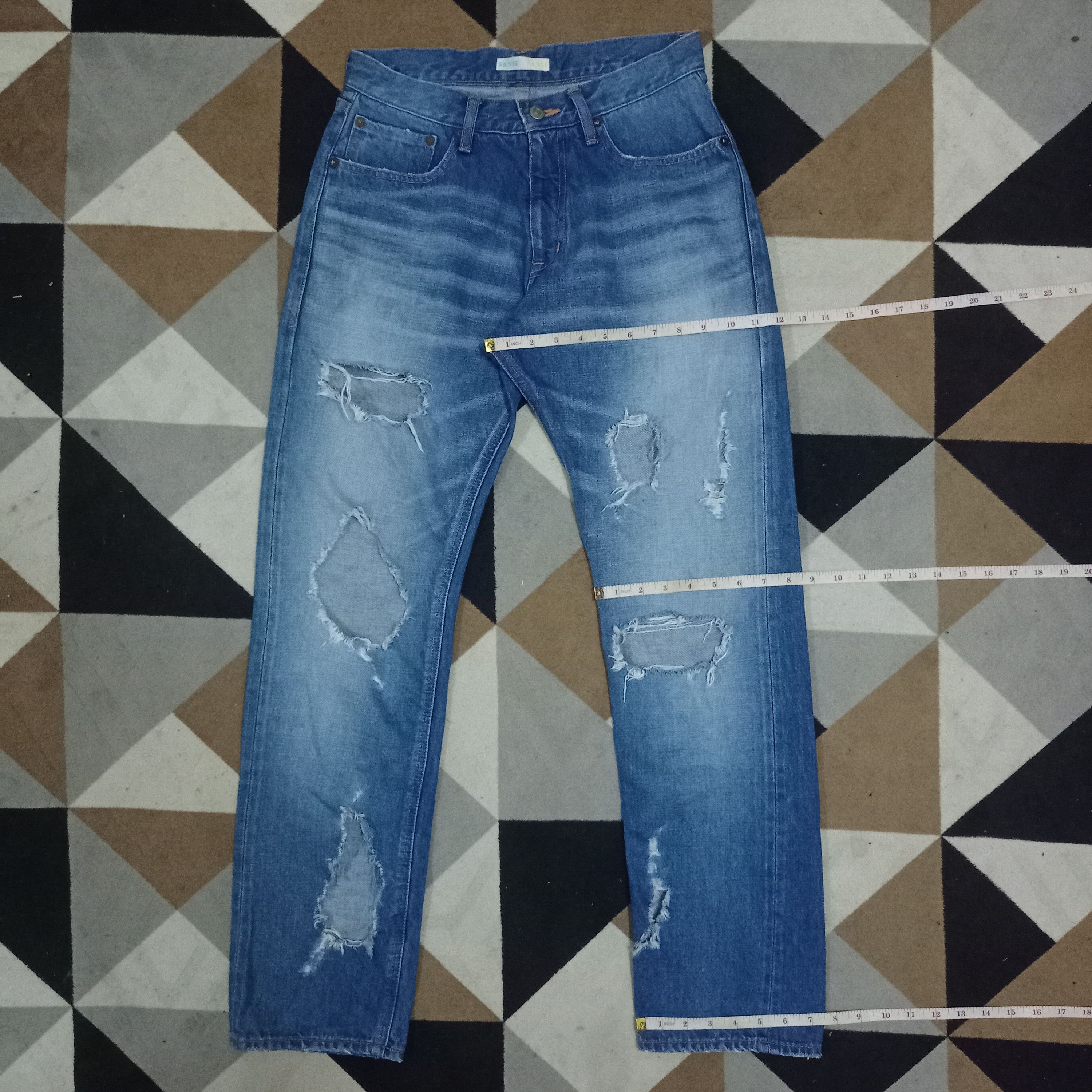Japan Blue Vintage Setto By JAPAN BLUE Selvedge Ripped Jeans 29x31 Size US 29 - 11 Thumbnail