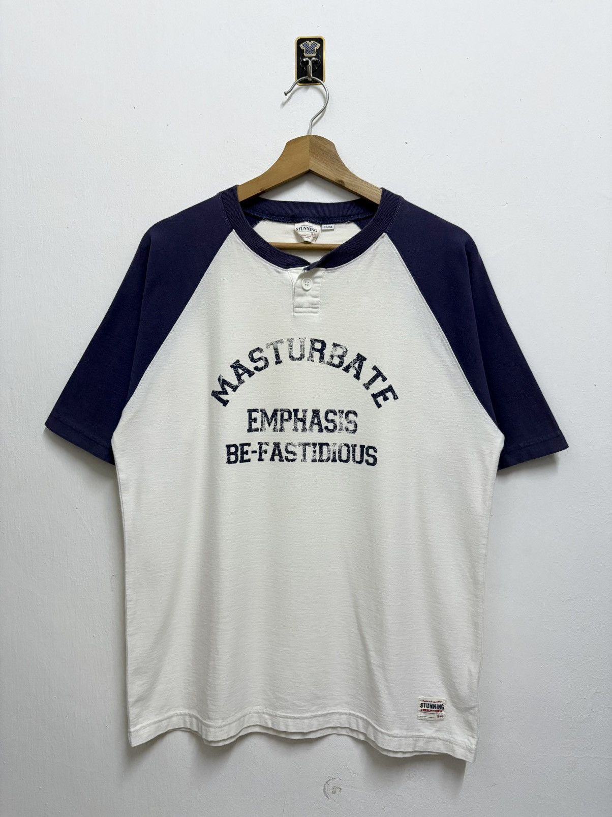 Japanese Brand × Seditionaries × Vintage 2000’s Stunning - Masturbate Horny Raglan T-Shirt Size US L / EU 52-54 / 3 - 1 Thumbnail