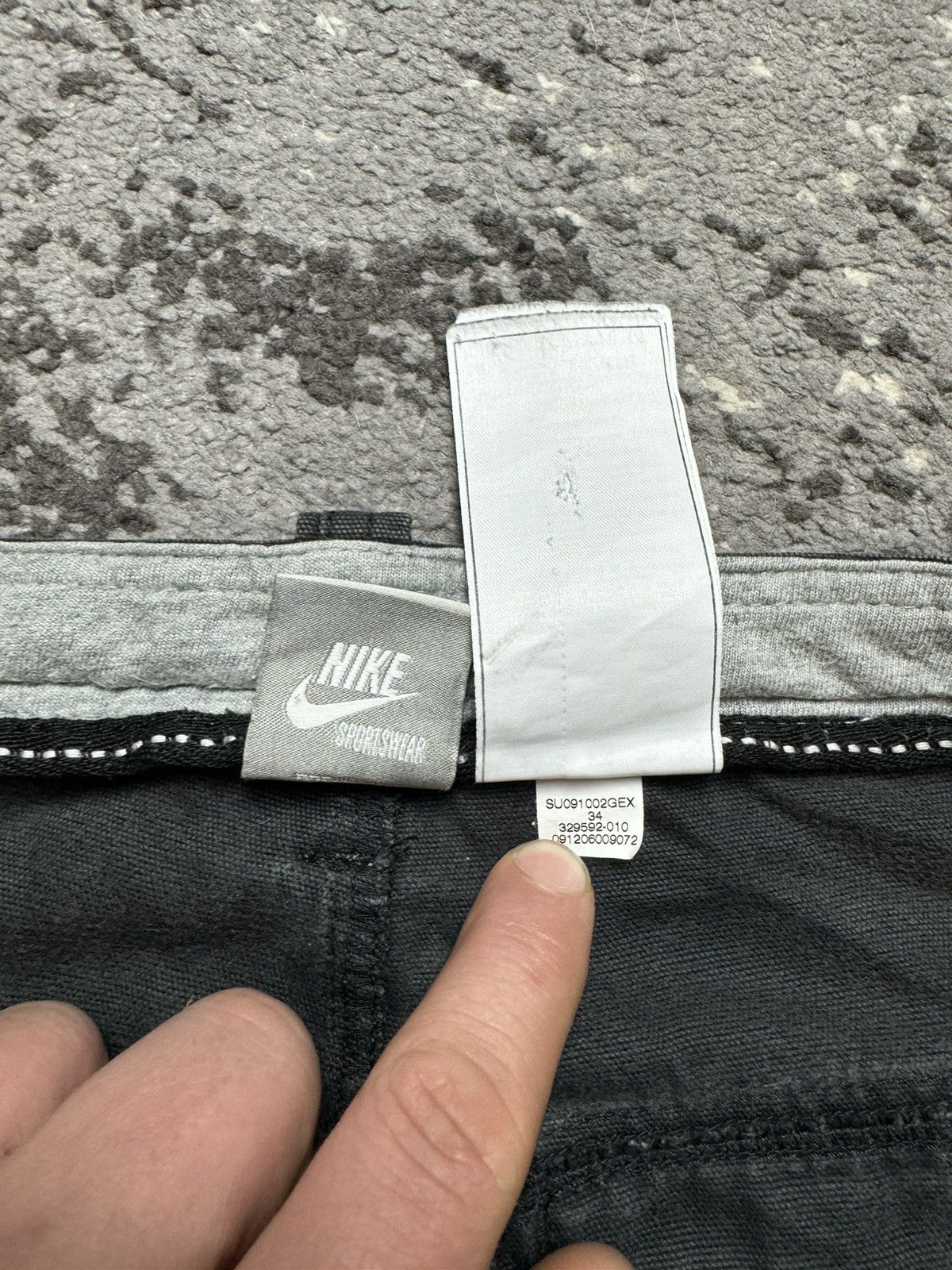 Nike × Vintage Vintage Y2K Nike Swoosh Military Baggy Cargo Shorts Drill Size US 34 / EU 50 - 7 Thumbnail