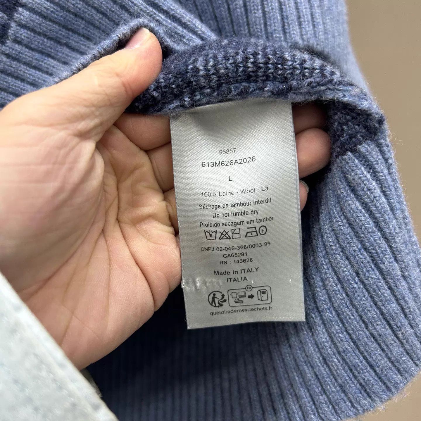 Dior Dior SS26 Monogram Allover Logo Wool Knit Jumper L Size L / US 10 / IT 46 - 4 Thumbnail