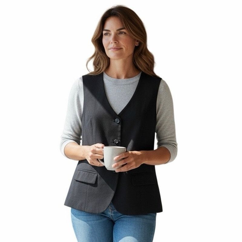The Unbranded Brand A New Day Women’s Carefree Crepe Vest Size XXL Black Size XXL / US 16-18 / IT 52-54 - 1 Thumbnail