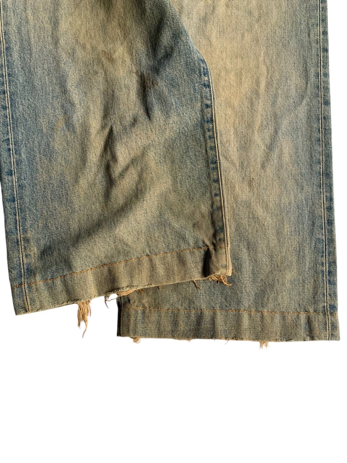 Japanese Brand Vintage Wranger Baggy Faded Selvedge Distressed Denim Size US 33 - 18 Thumbnail