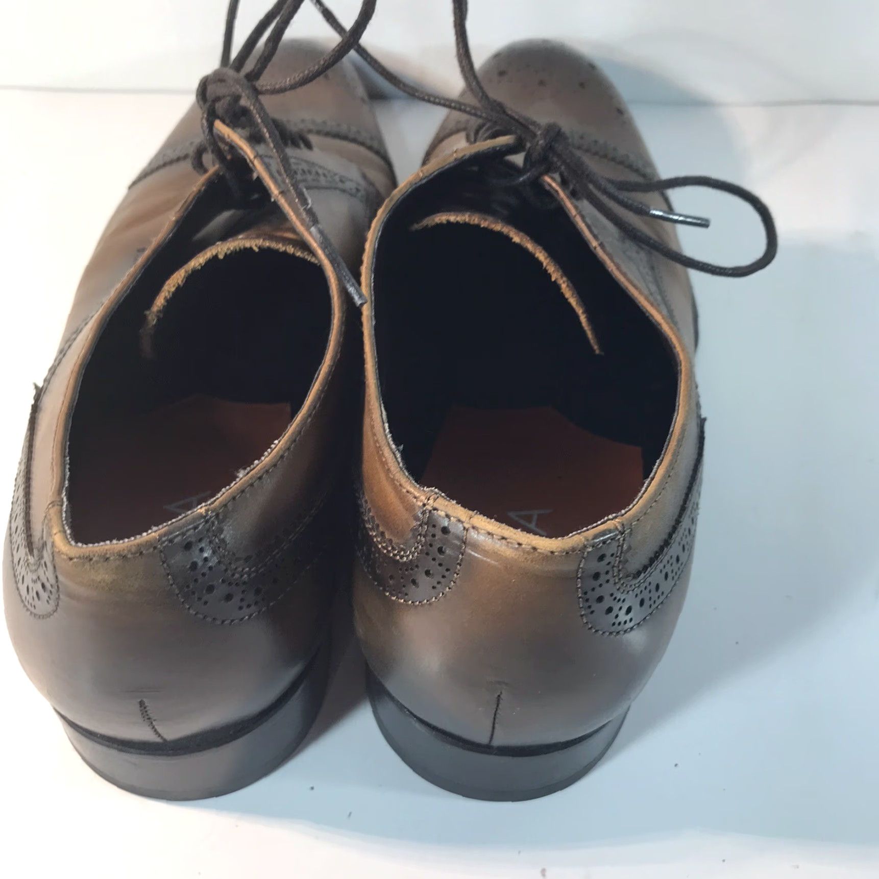 Tallia Talia Bonito Oxford Dress Shoes Mens 8.5M Brown Leather Lace Up Round Toe - Breathable, Lightweight, Lined Size US 8.5 / EU 41-42 - 3 Thumbnail