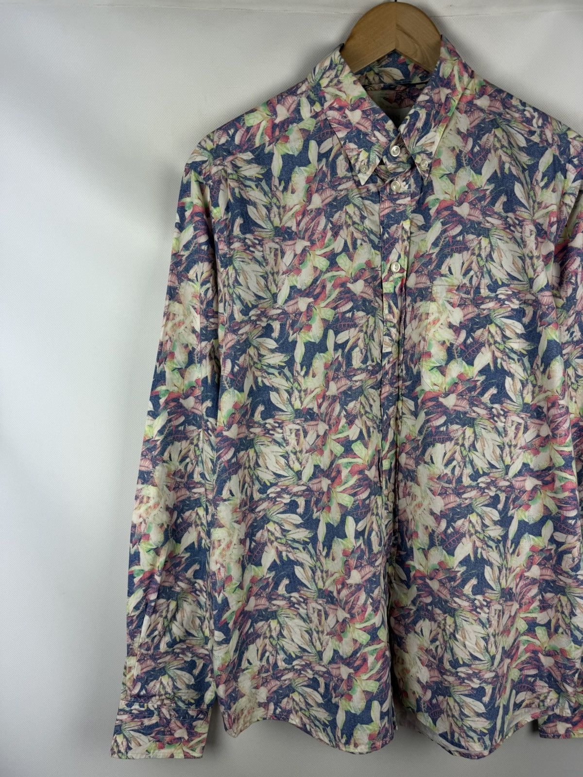 Eton Eton Contemporary Long Sleeve Floral Pattern Button Up Shirt Size US XL / EU 56 / 4 - 2 Thumbnail