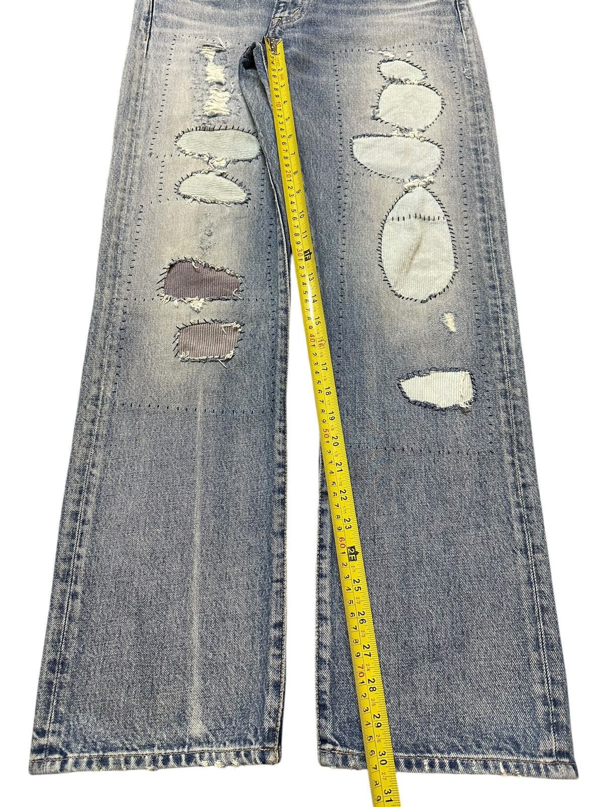 Japanese Brand Vintage Japanese Brand Faded Wash Distressed Patch Jeans Size US 32 / EU 48 - 13 Thumbnail