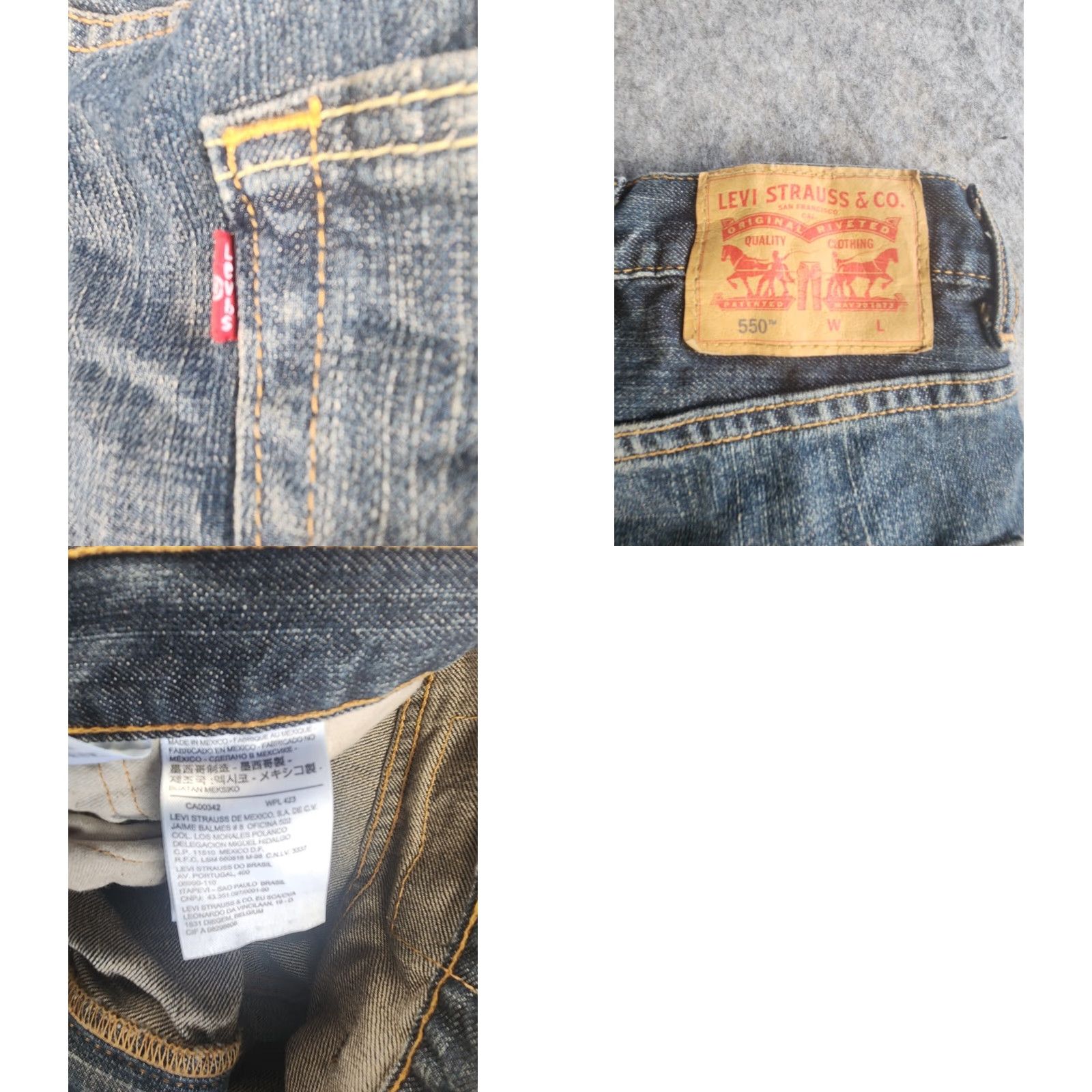 Levi's Levi's 550 Jeans Straight Legacy 42x30 Denim Medium Blue Jeans Pants Mens Regular 5-Pocket Classic American Vintage? Size US 42 / EU 58 - 8 Thumbnail