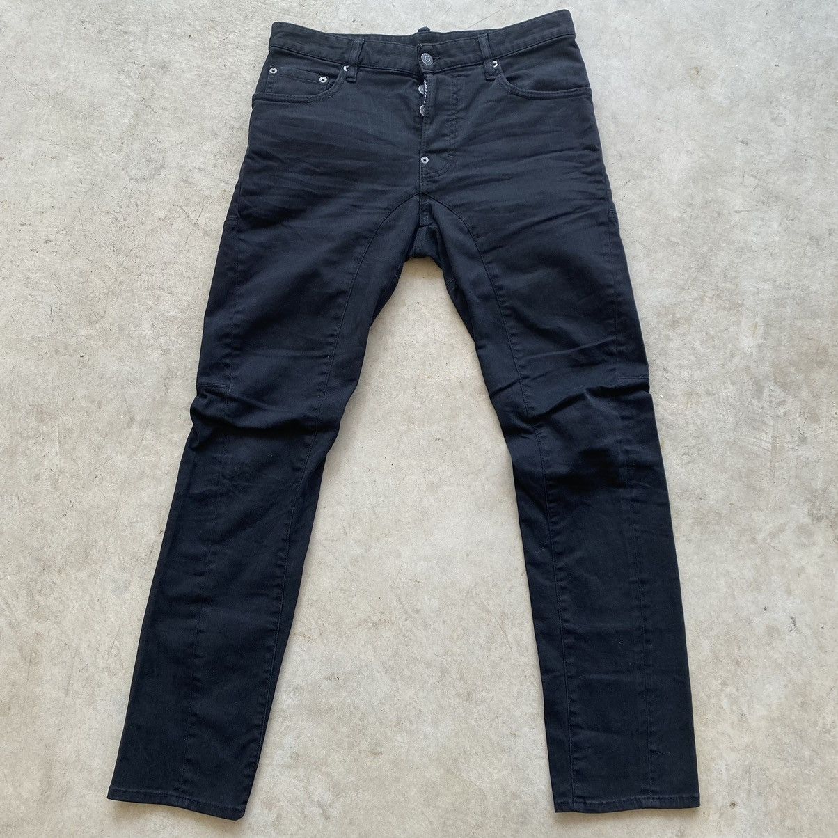 image of Archival Clothing x Avant Garde Dsquared2 Black Denim Jeans Size 31 Waist, Men's