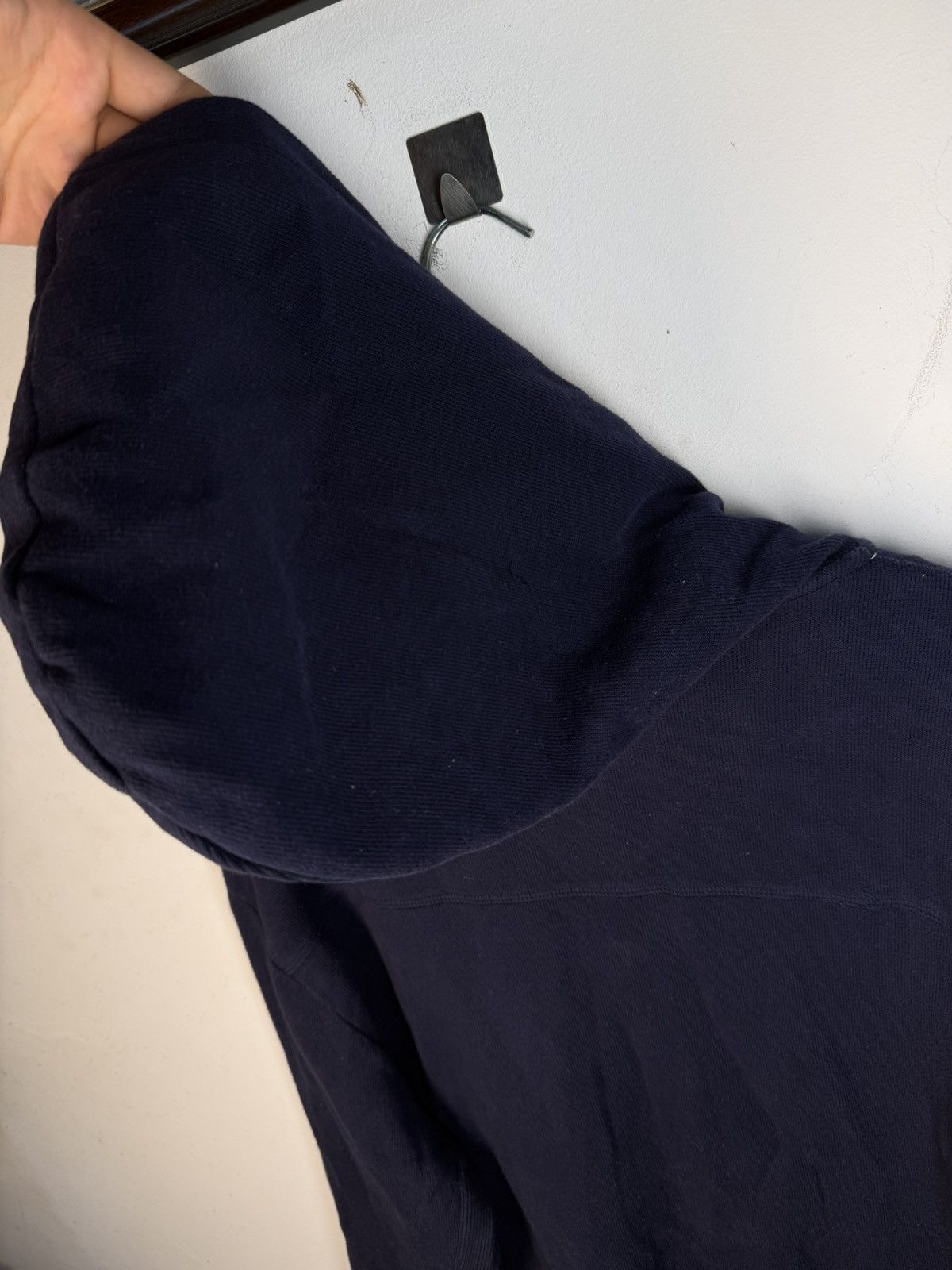 Yves Saint Laurent Navy YSL Hoodie Sweatshirt Sweater Quarter Zip Vintage 90s Size US L / EU 52-54 / 3 - 9 Thumbnail