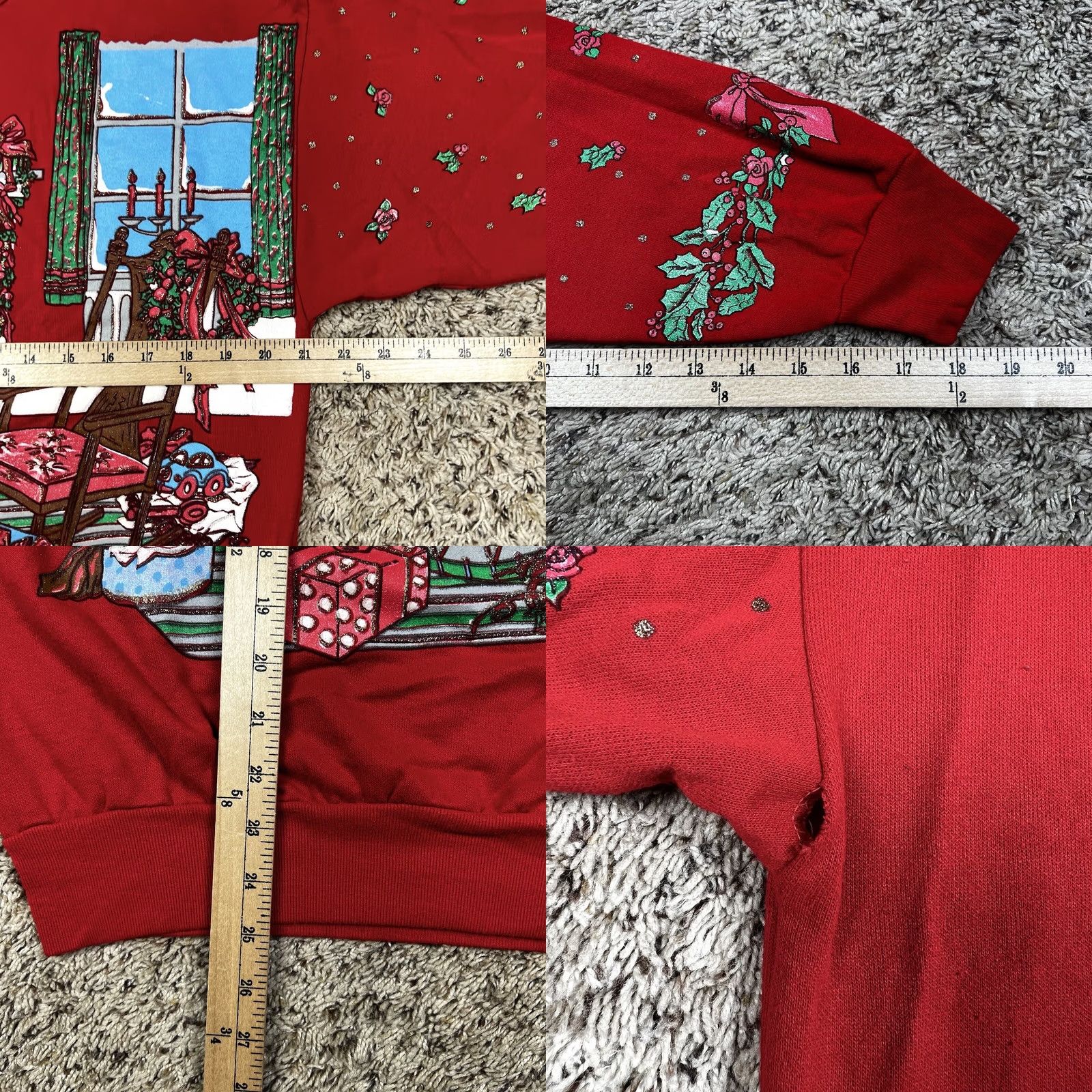 Vintage VINTAGE Nutcracker Sweatshirt Crewneck Red Christmas Puff Print Graphic 90s M Unisex Adults Size US M / EU 48-50 / 2 - 8 Thumbnail