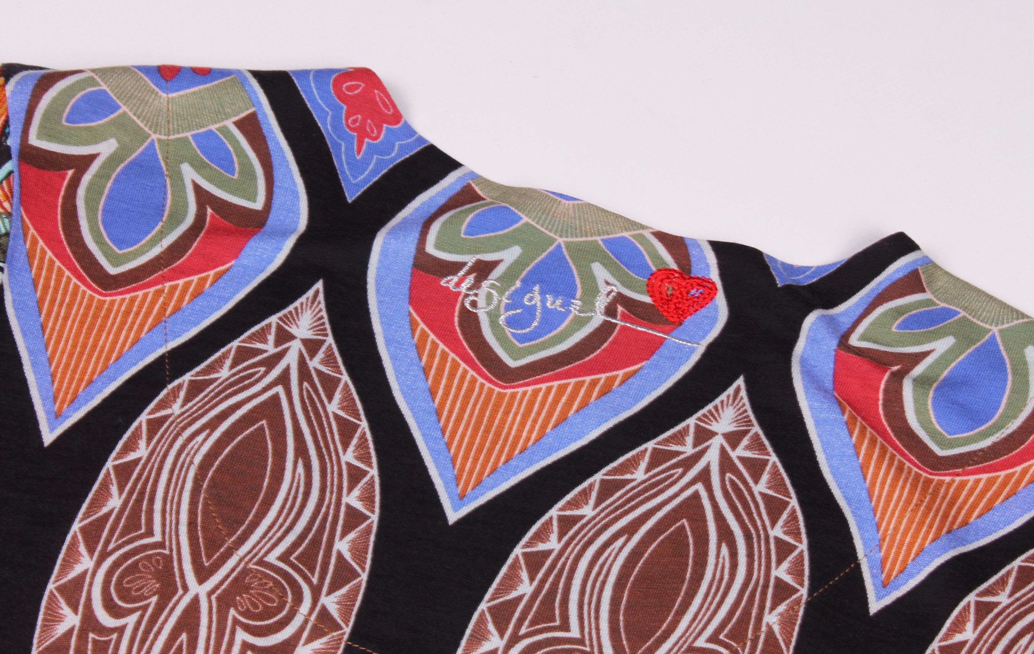 Desigual × Vintage Desigual Boho Y2K V-neck Short Sleeve Floral Dress Size M / US 6-8 / IT 42-44 - 9 Thumbnail