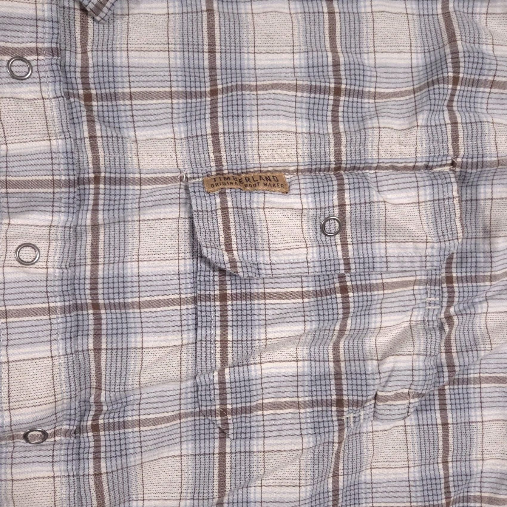 Timberland Timberland Shirt Mens 2XL XXL Blue Brown Plaid Button Up Long Sleeve Outdoor Size US XXL / EU 58 / 5 - 4 Thumbnail