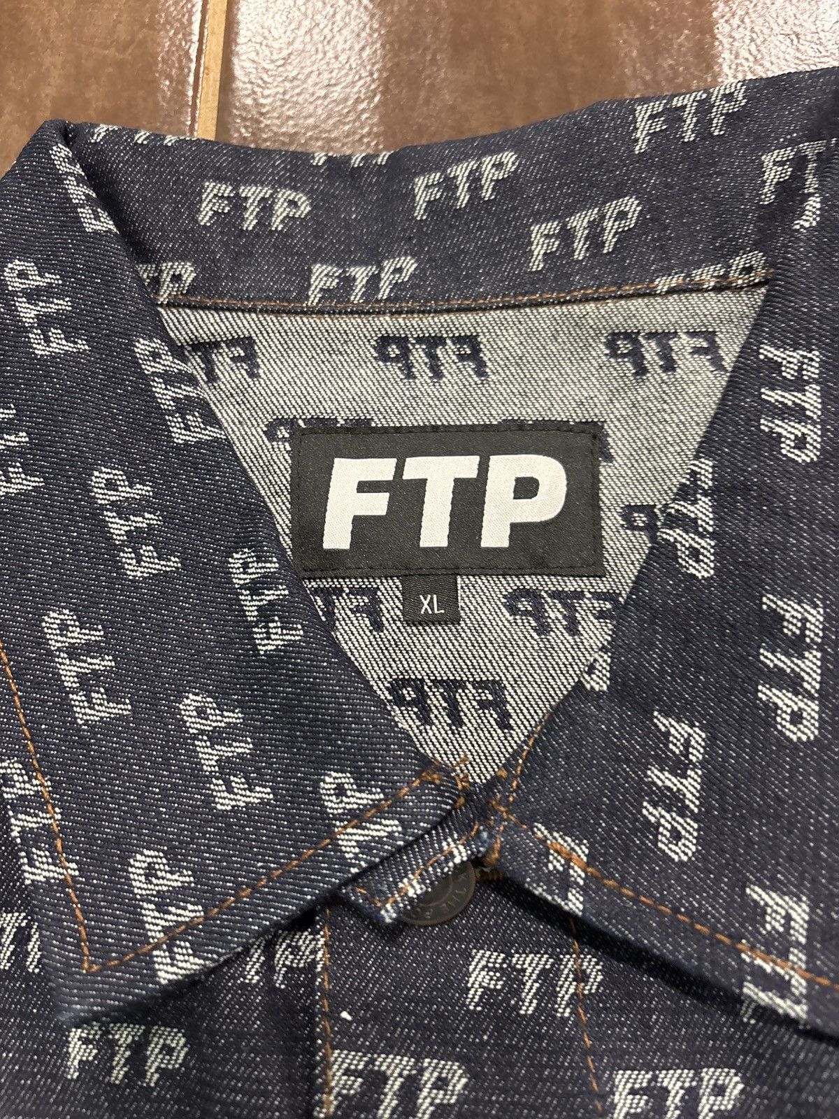 Fuck The Population NEW FTP All Over Jacquard Denim Trucker Jacket Indigo SZ XL Size US XL / EU 56 / 4 - 8 Thumbnail
