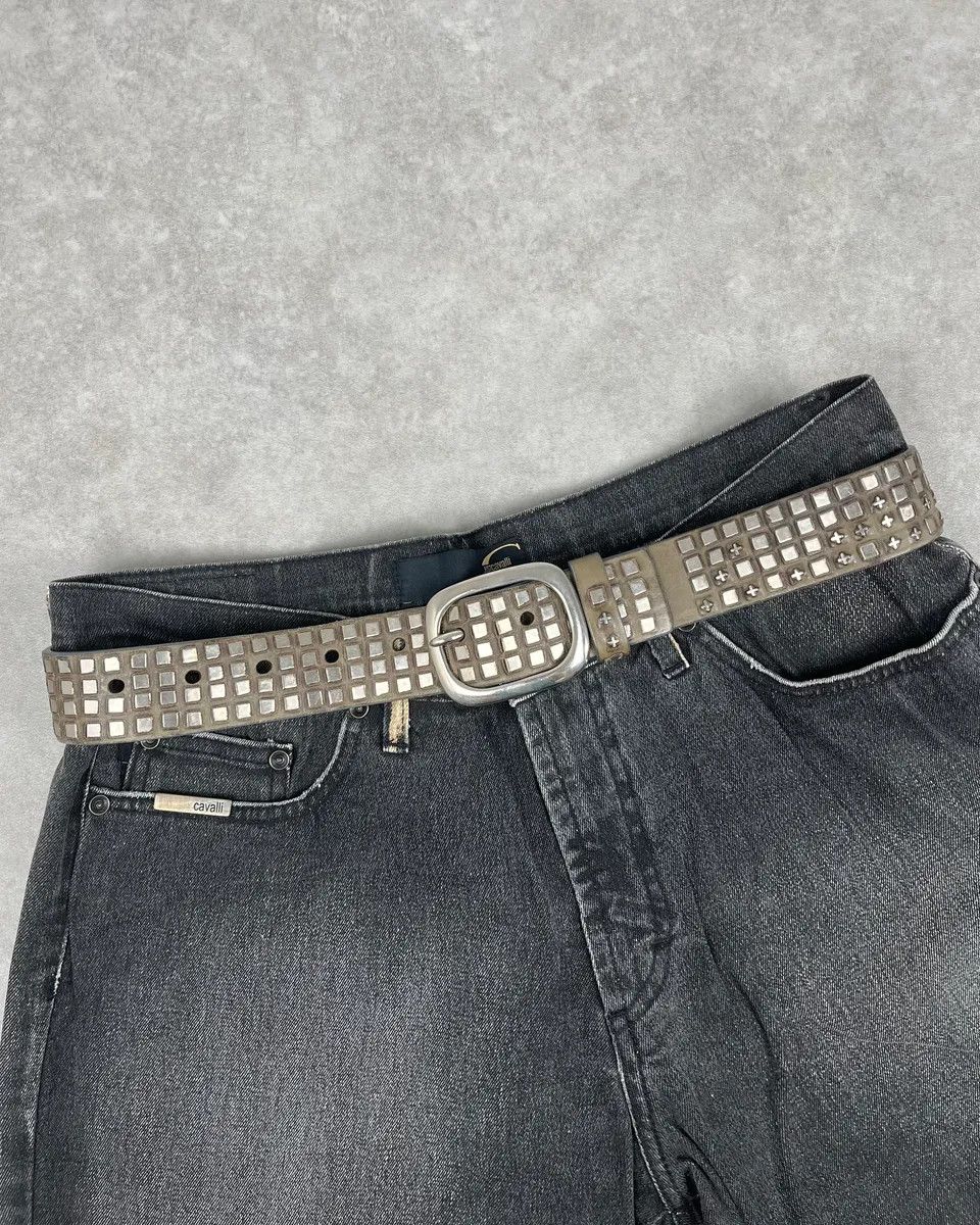 Marithe + Francois Girbaud 2000s Marithe + Francois Girbaud Olive Studded Belt Size ONE SIZE - 1 Thumbnail